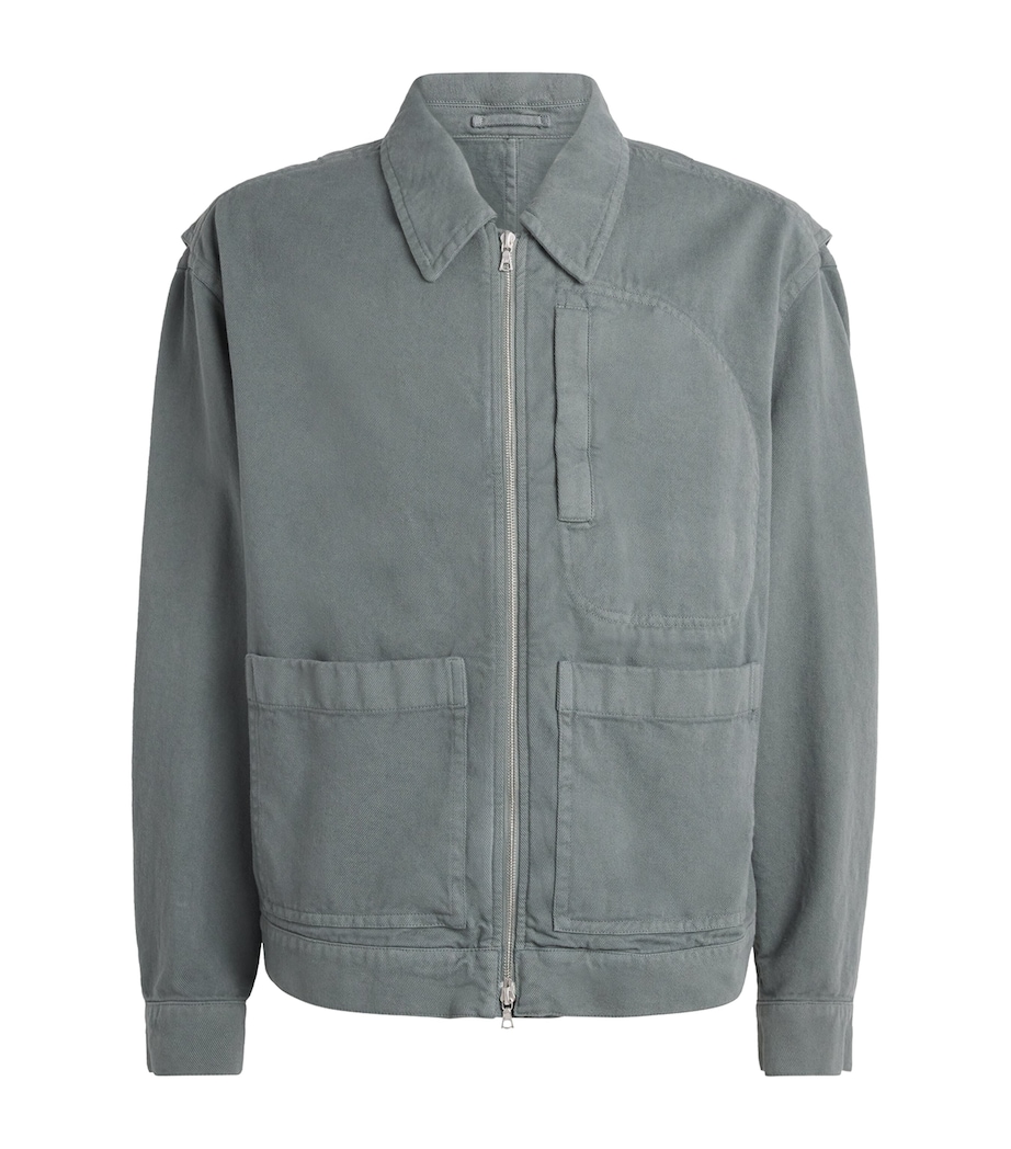 DRIES VAN NOTEN Mens Cotton Jacket Sage Image 1