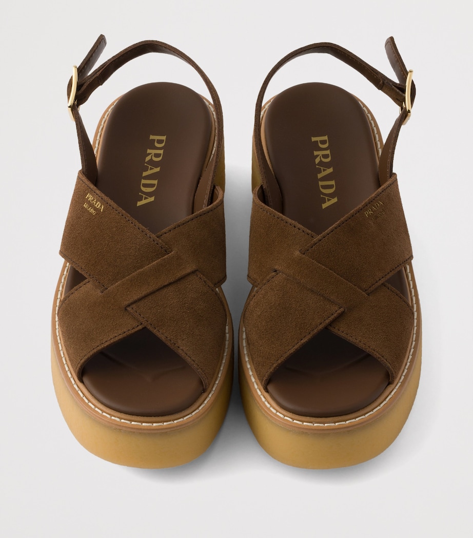 Suede Platform Sandals 55 F0324 Image 3