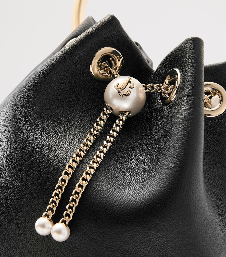 Leather Bon Bon Top-Handle Bag BLACK/LIGHT GOLD Image 3