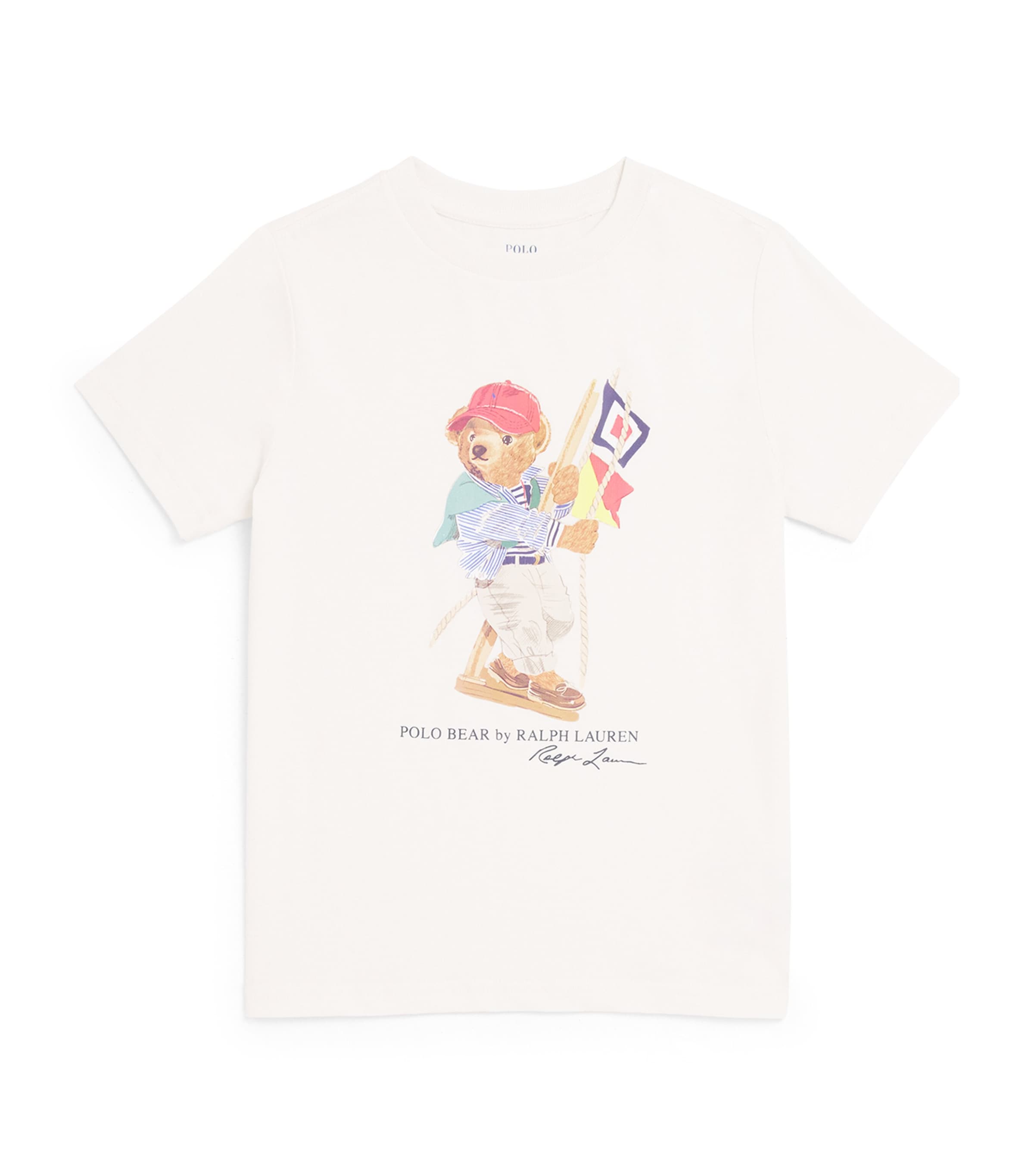 Ralph Lauren Kids Cotton Polo Bear T-Shirt (7-14 Years) Dkwsh Wht Image 1
