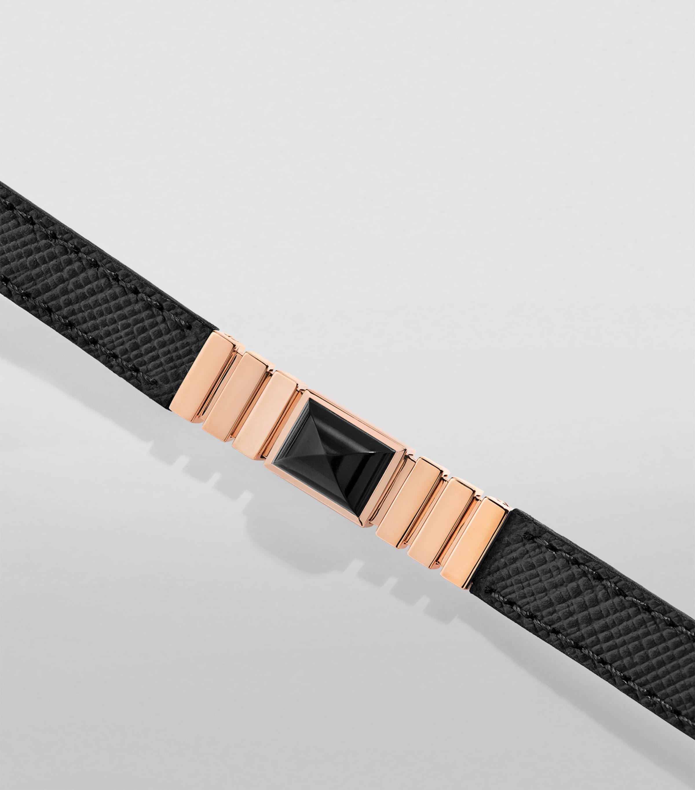 Rose Gold and Saffiano Leather UNII Bracelet ROSE GOLD Image 4
