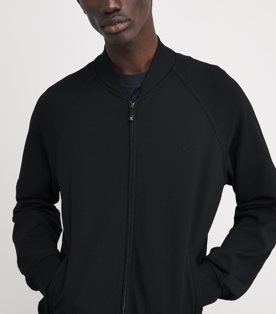 Logo Knitted Bomber Jacket UC001 Image 6