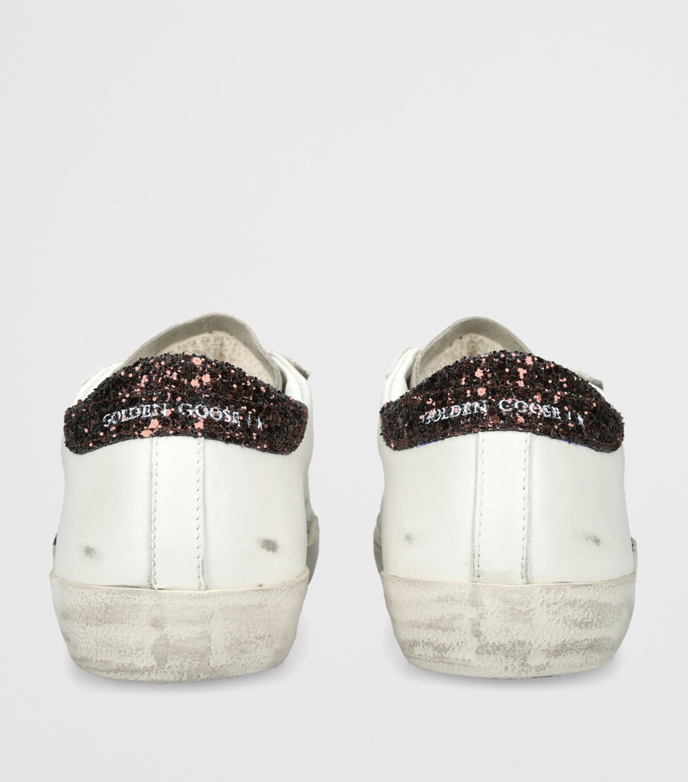 Golden Goose Womens Leather Super Star Sneakers Bone/comb Image 2