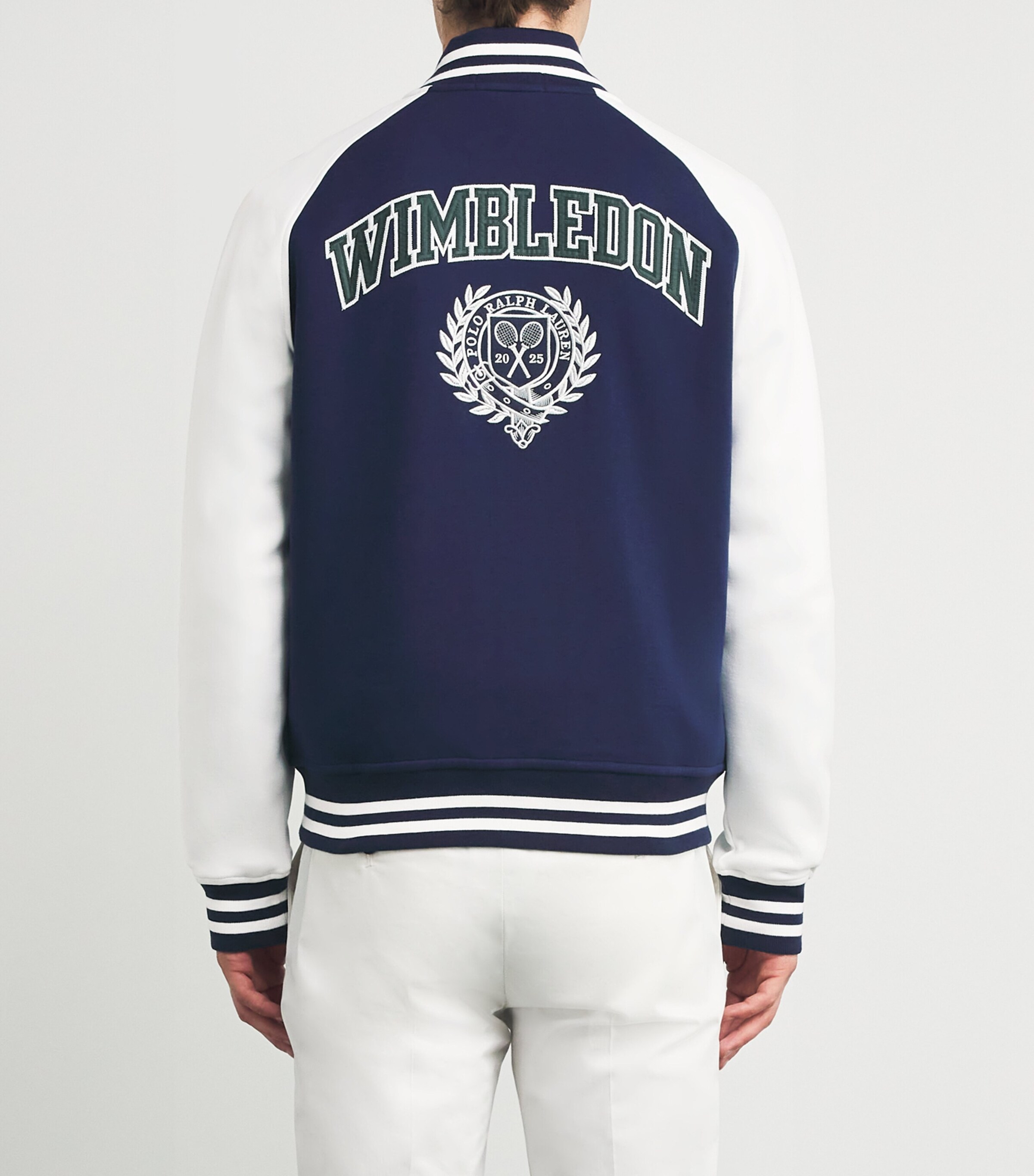 RLX Ralph Lauren Mens x Wimbledon Bomber Jacket Refined Nvy/crmc Wht Image 4