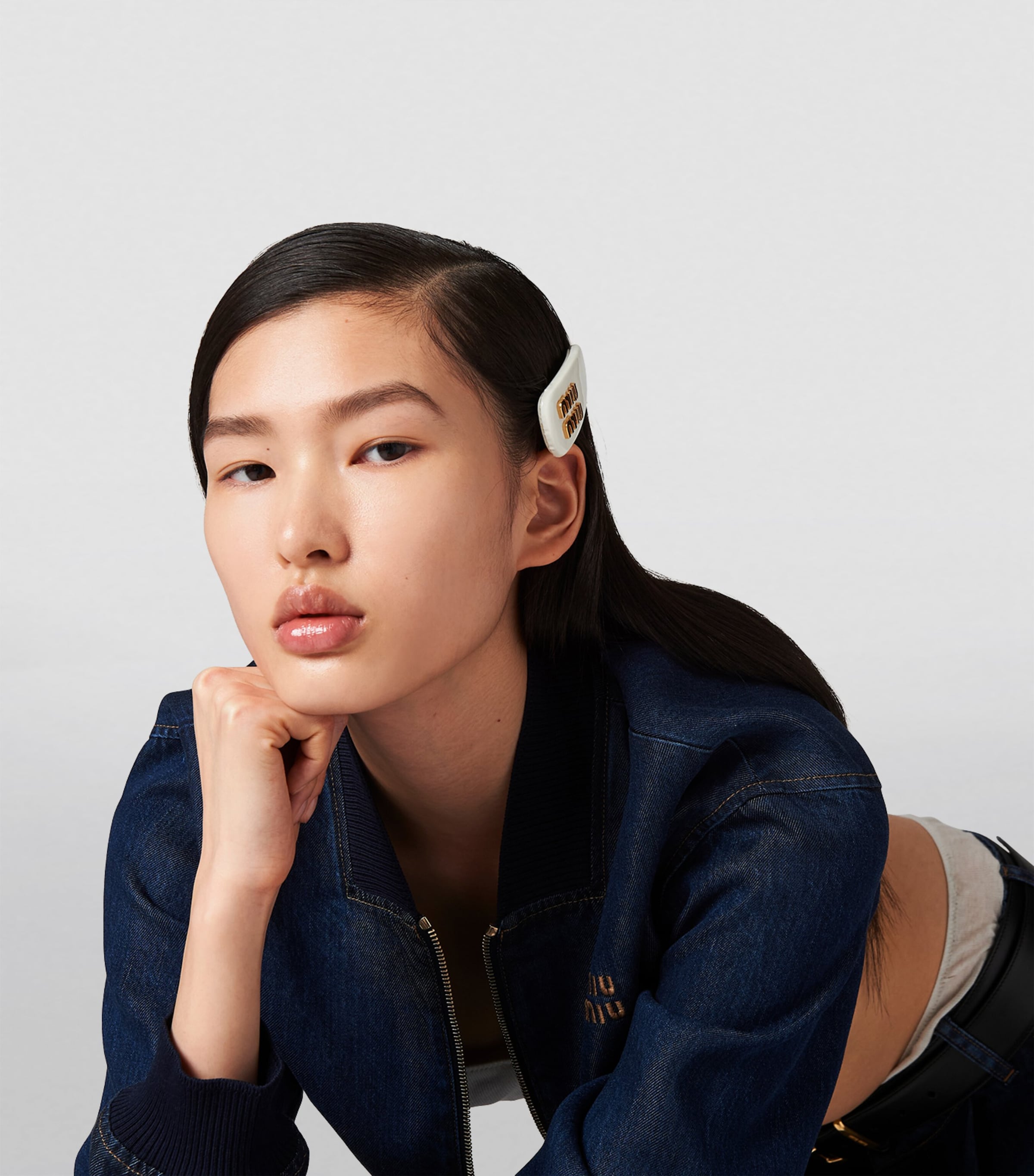 Leather Logo Hair Clip F0009 Image 3