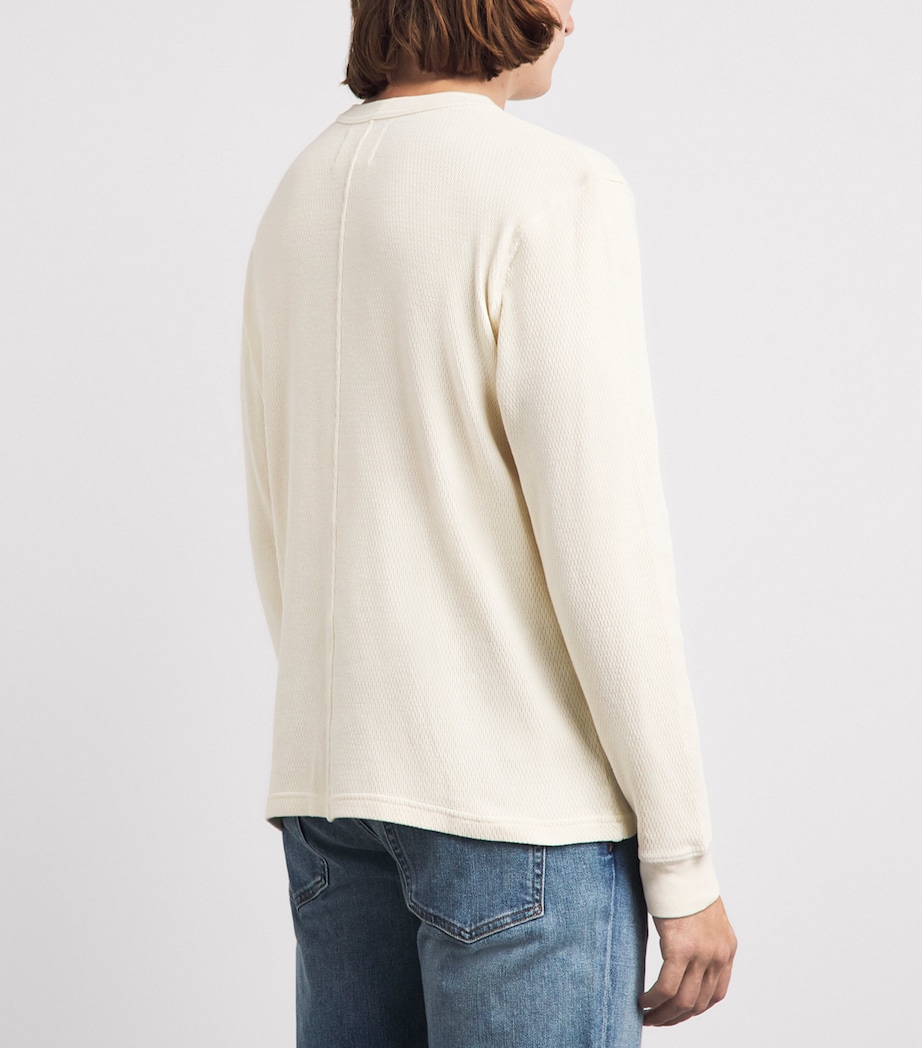 Citizens of Humanity Mens Cotton Waffle-Stitch Sweater Plaster Image 5