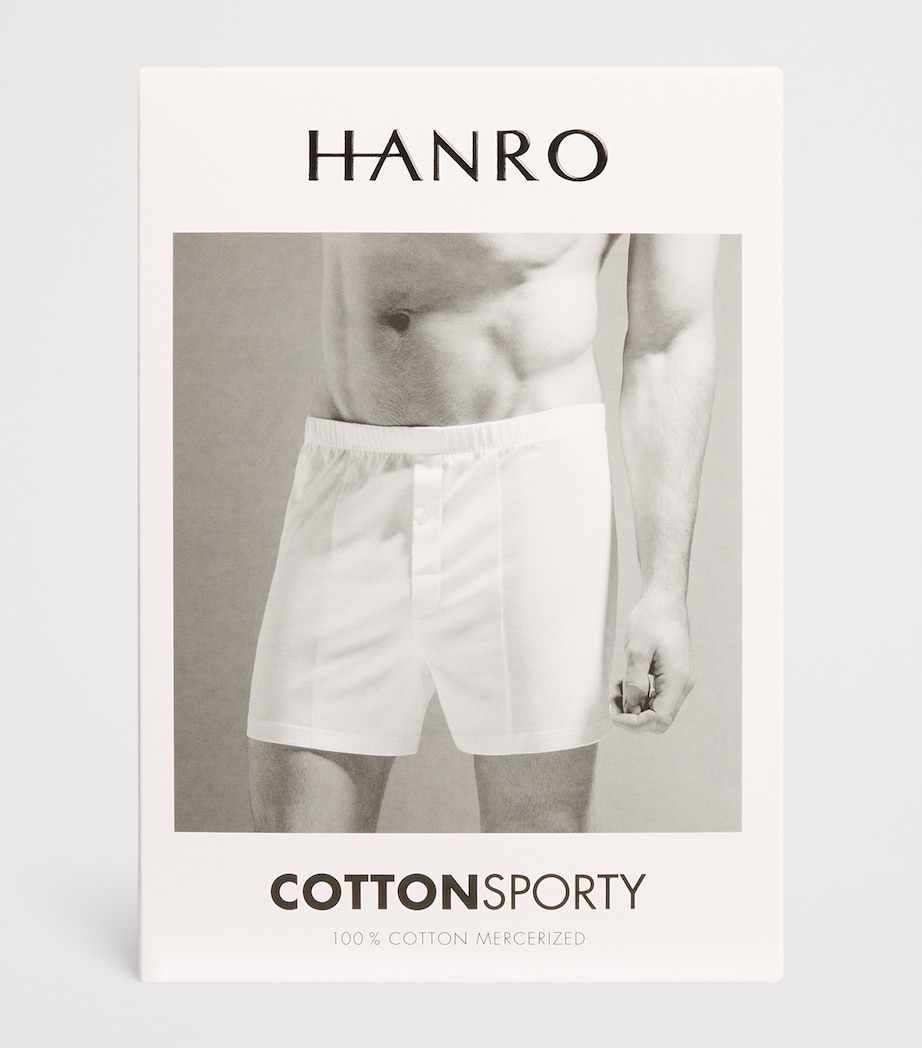 Hanro Mens Cotton Boxer Shorts Stormy Grey Image 4