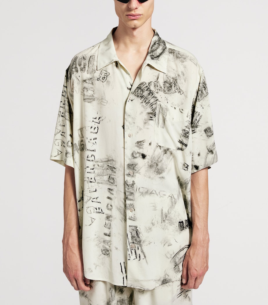 Washed Crayon Oversized Short-Sleeve Shirt 1240 Image 5