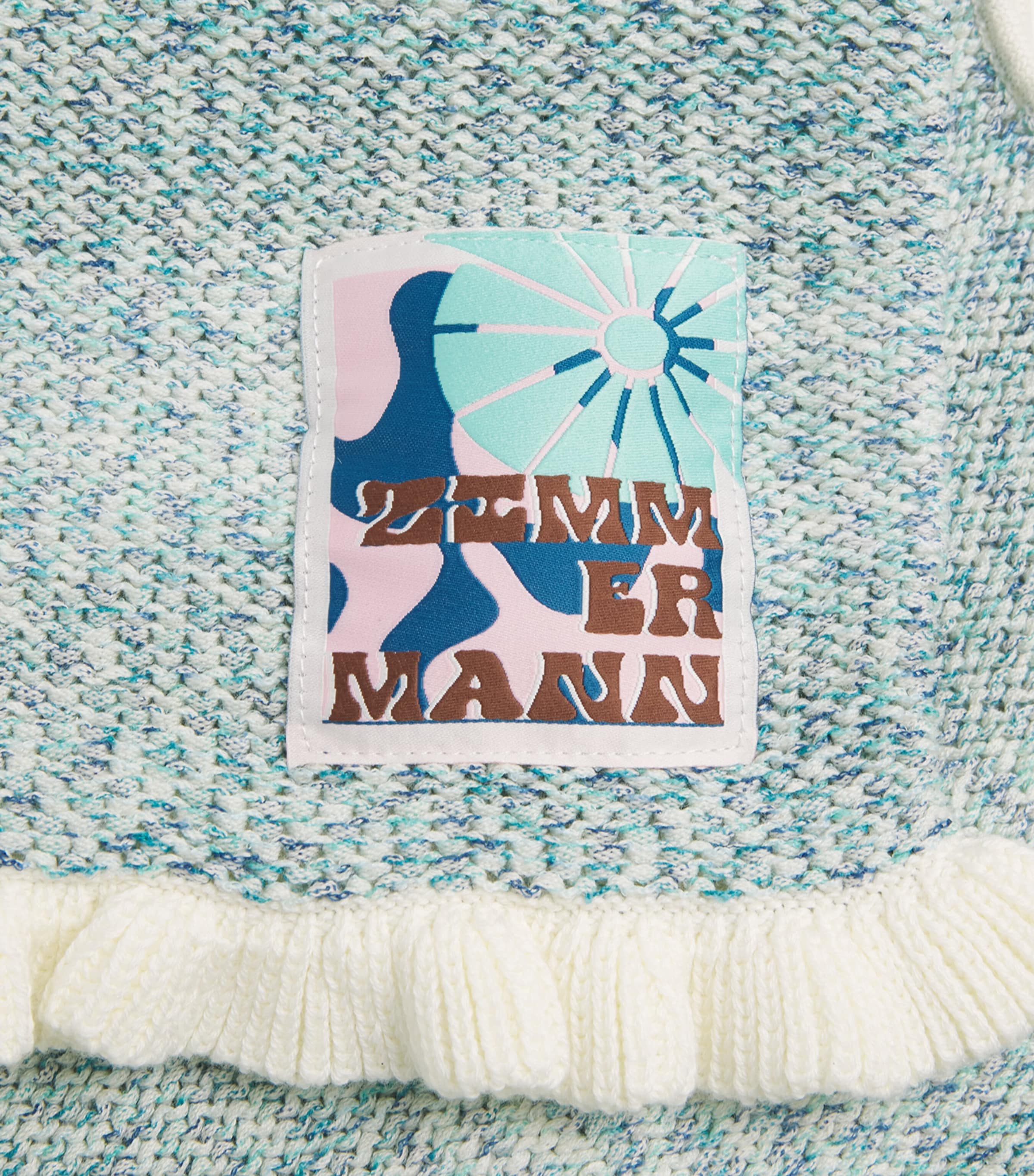 Cotton-Blend Patience Sweater Vest (1-12 Years) AQUA MULTI Image 4