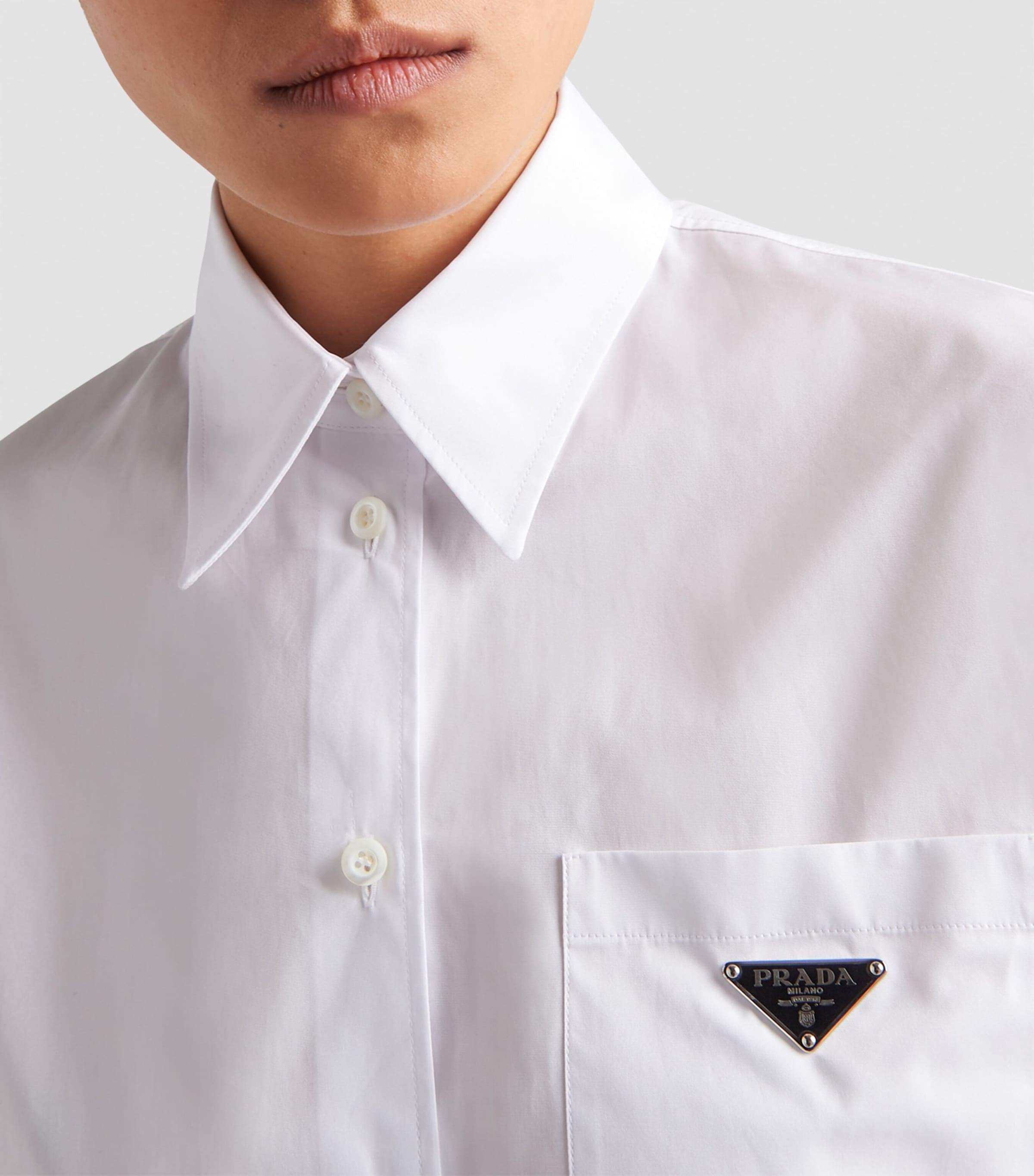 Cotton Poplin Logo Shirt F0009 Image 5