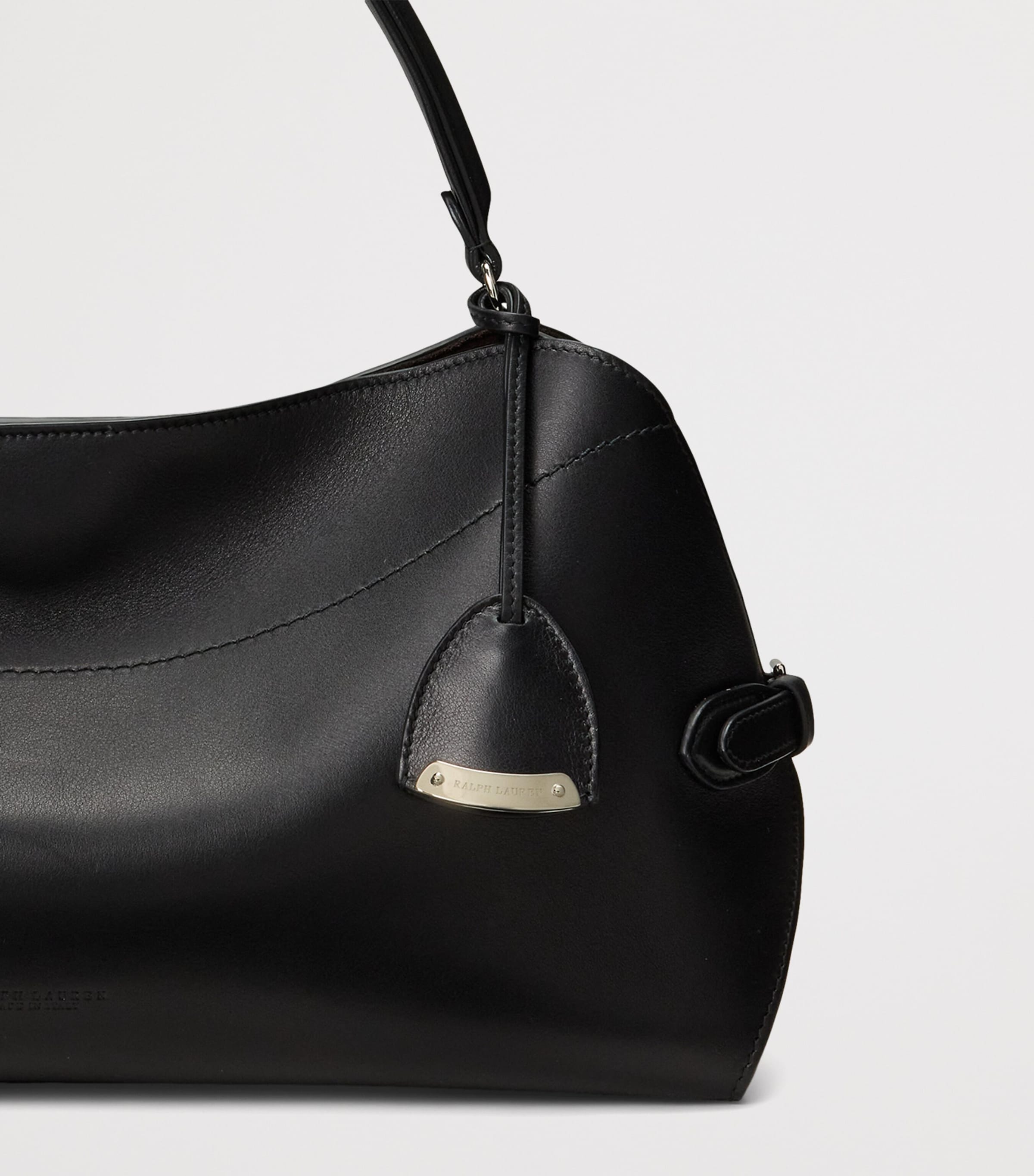 Leather Ralph Shoulder Bag BLACK Image 5