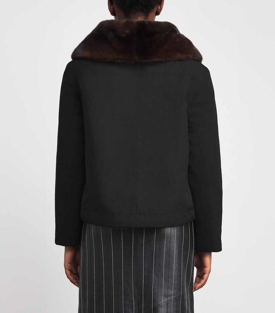 Down-Mink Reversible Puffer Jacket (60cm) B1163 Image 4