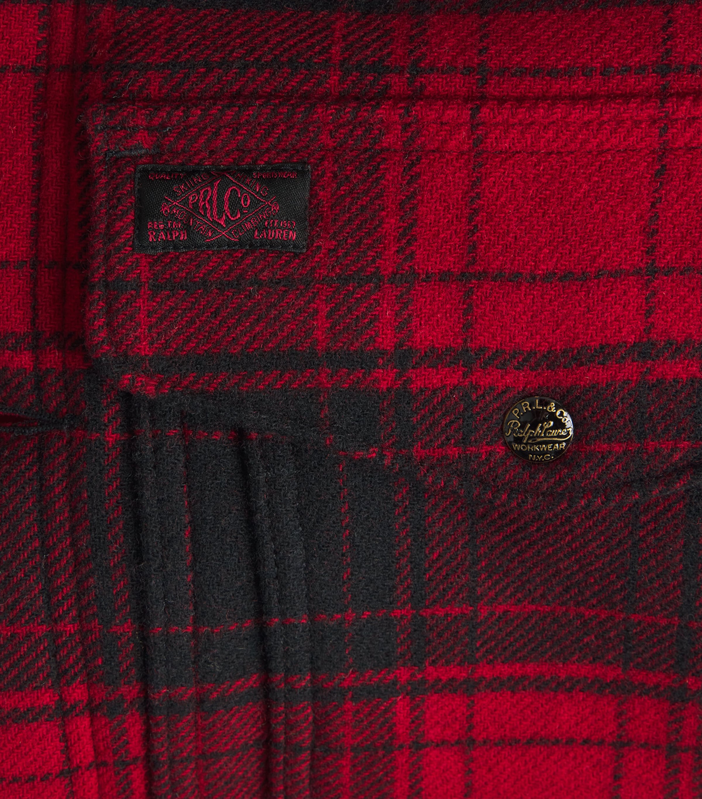 Wool Plaid Thicket Field Jacket RED Image 5