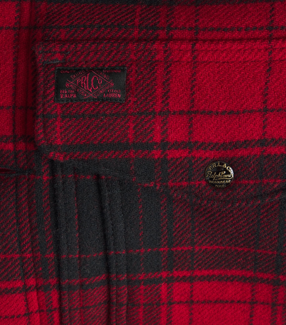 Wool Plaid Thicket Field Jacket RED Image 5