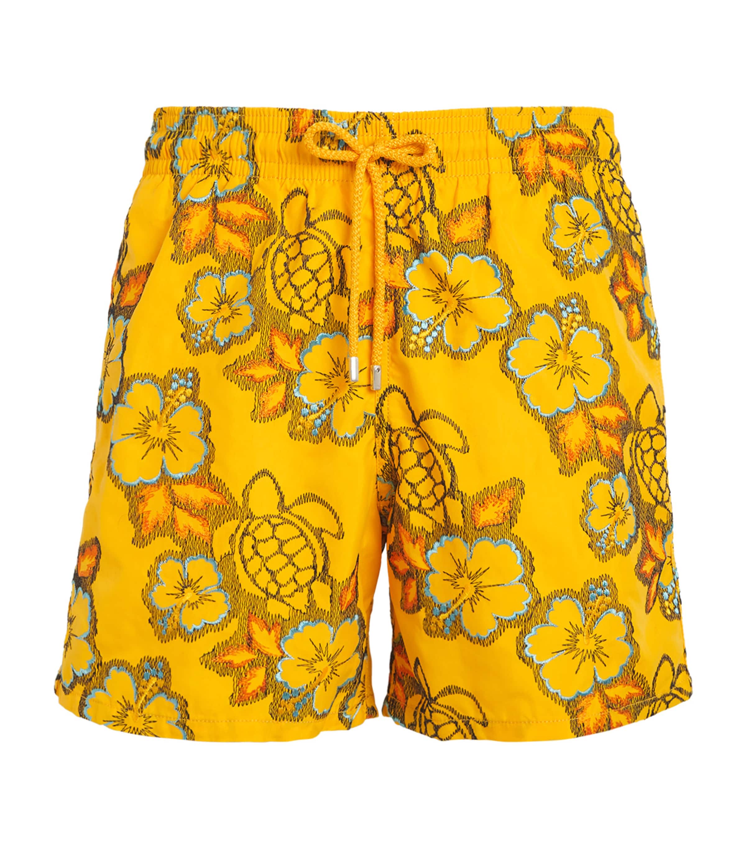 Vilebrequin Hibiscus Embroidered Mistral Swim Shorts | Men Clothing | Swimwear | Designers | Vilebrequin