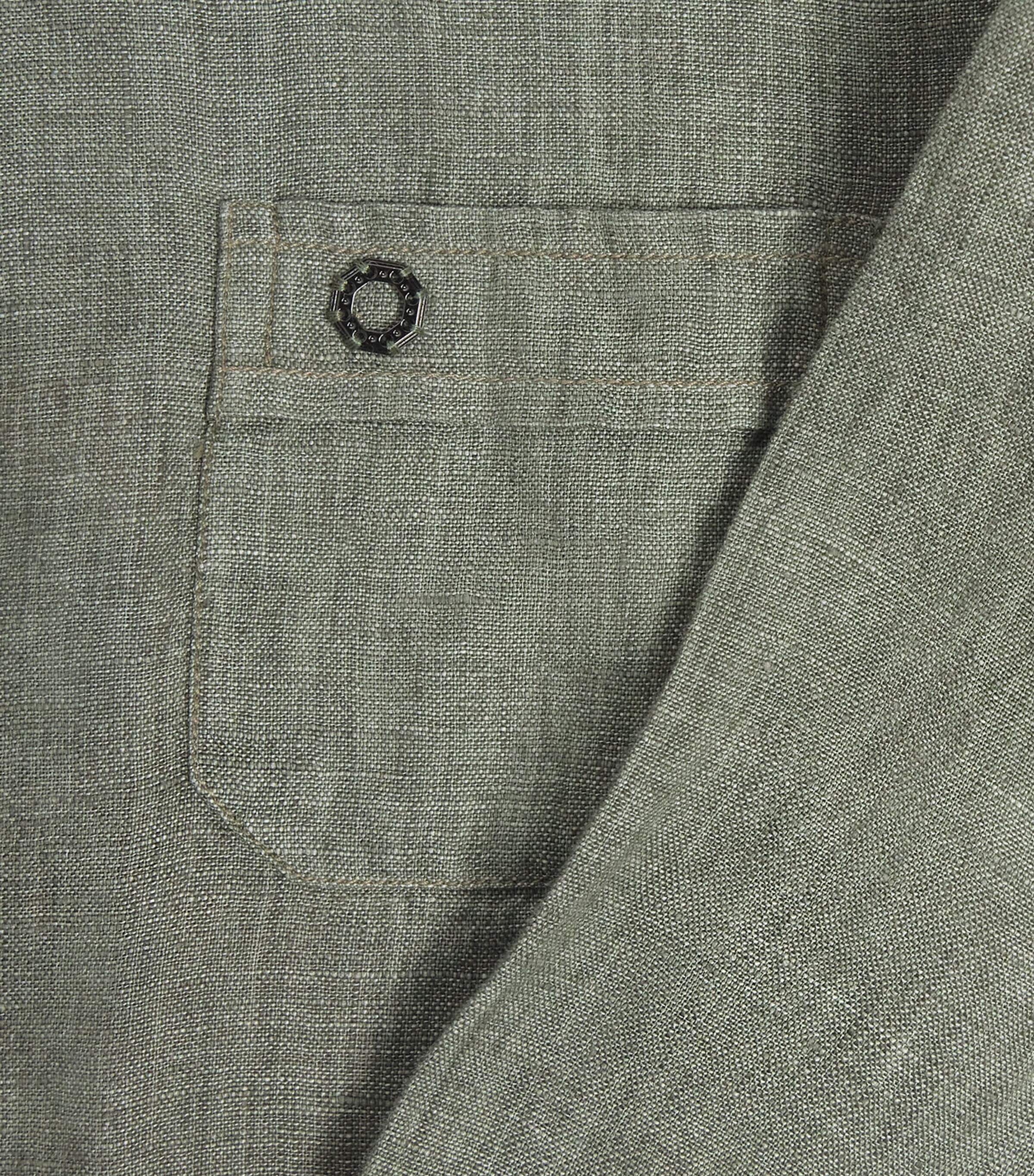 Stefano Ricci Kids Linen Shirt (6-16 Years) C. Green Image 3