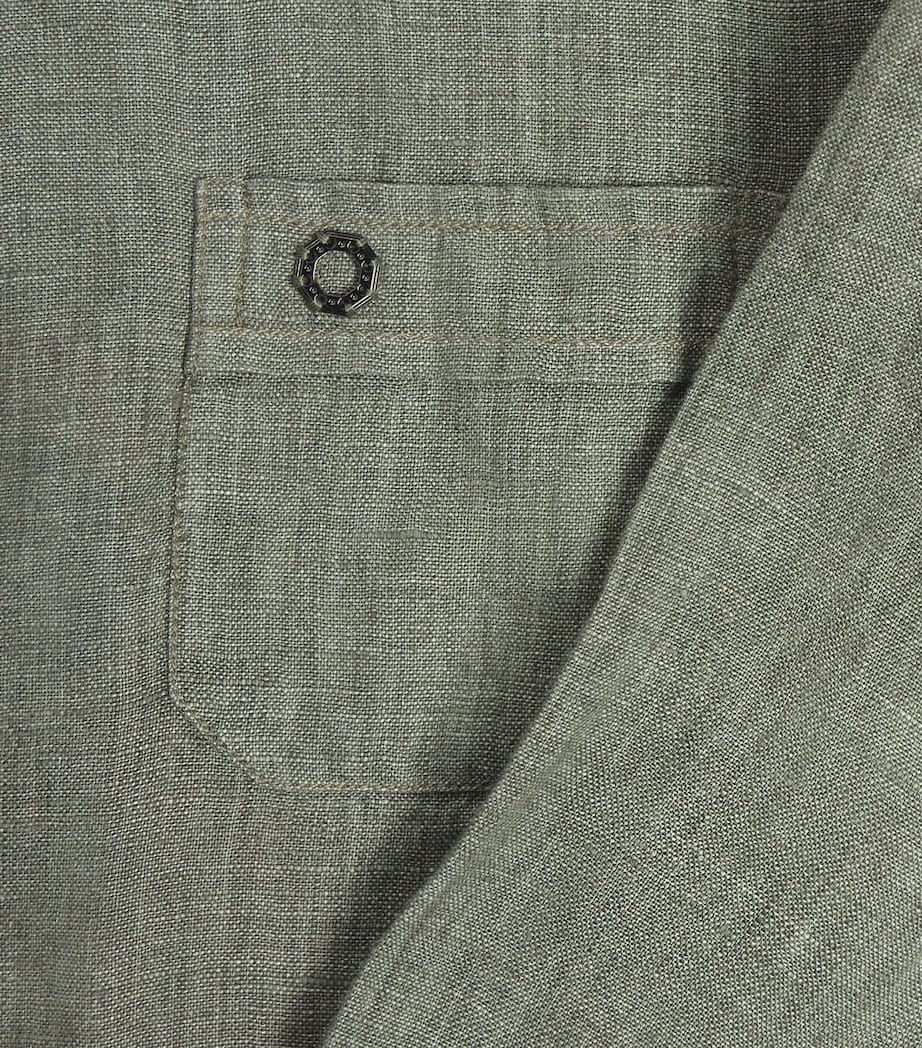 Stefano Ricci Kids Linen Shirt (6-16 Years) C. Green Image 3