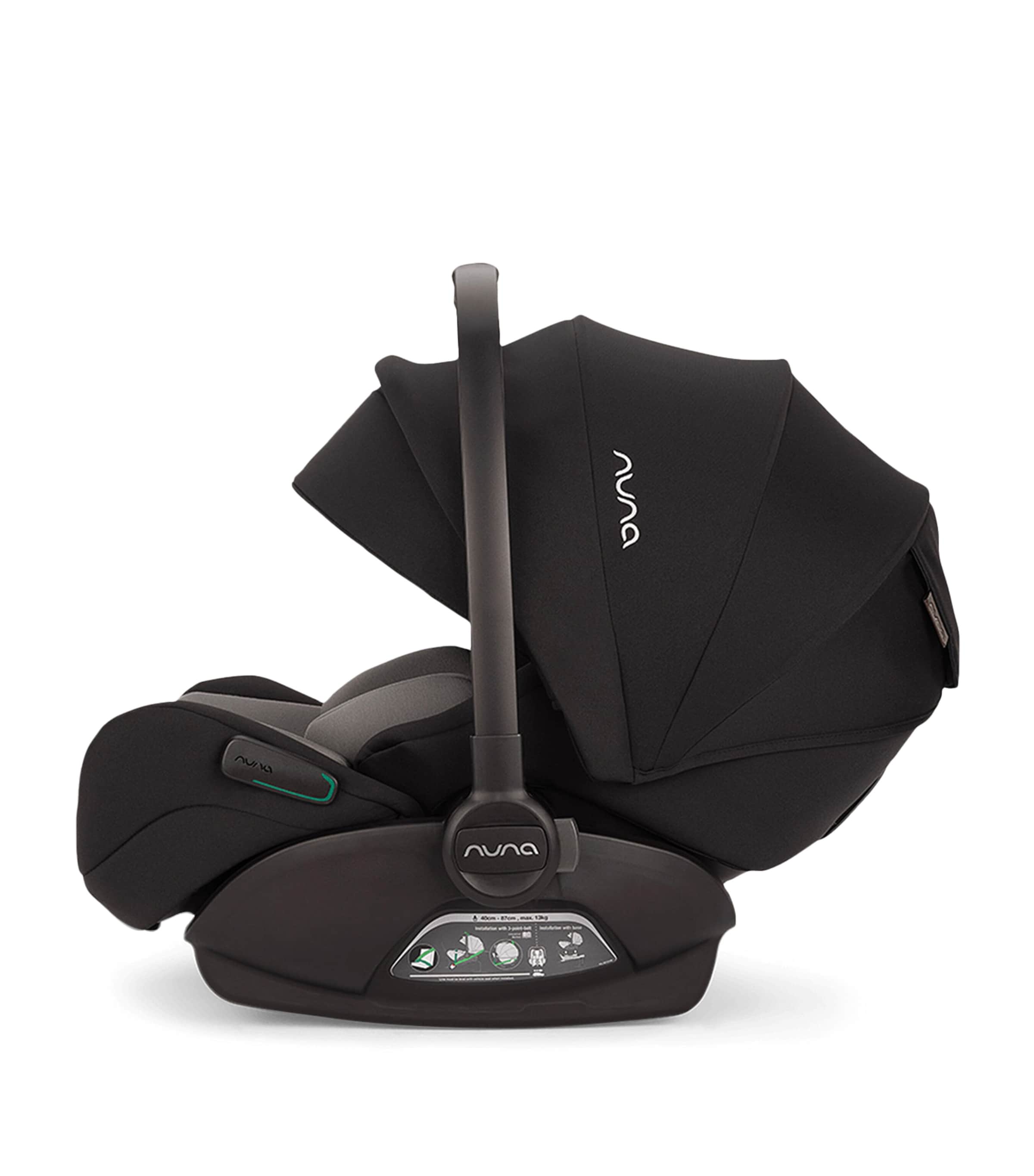 Nuna SWIV Pushchair, LYTL Carry Cot, ARRA Flex Car Seat and BASE Curv Adaptor Bundle Caviar Image 8
