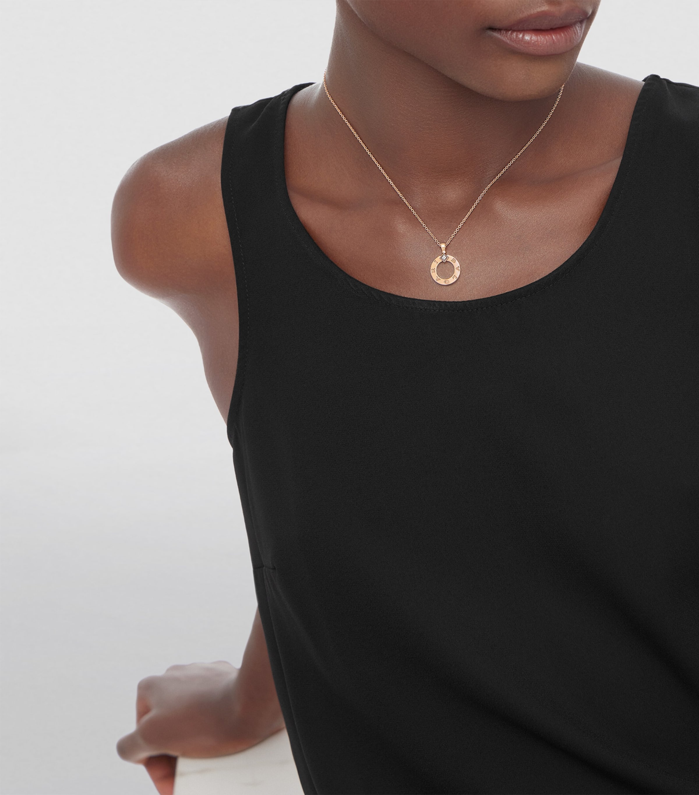 Rose Gold and Diamond BVLGARI BVLGARI Necklace ROSE GOLD Image 5