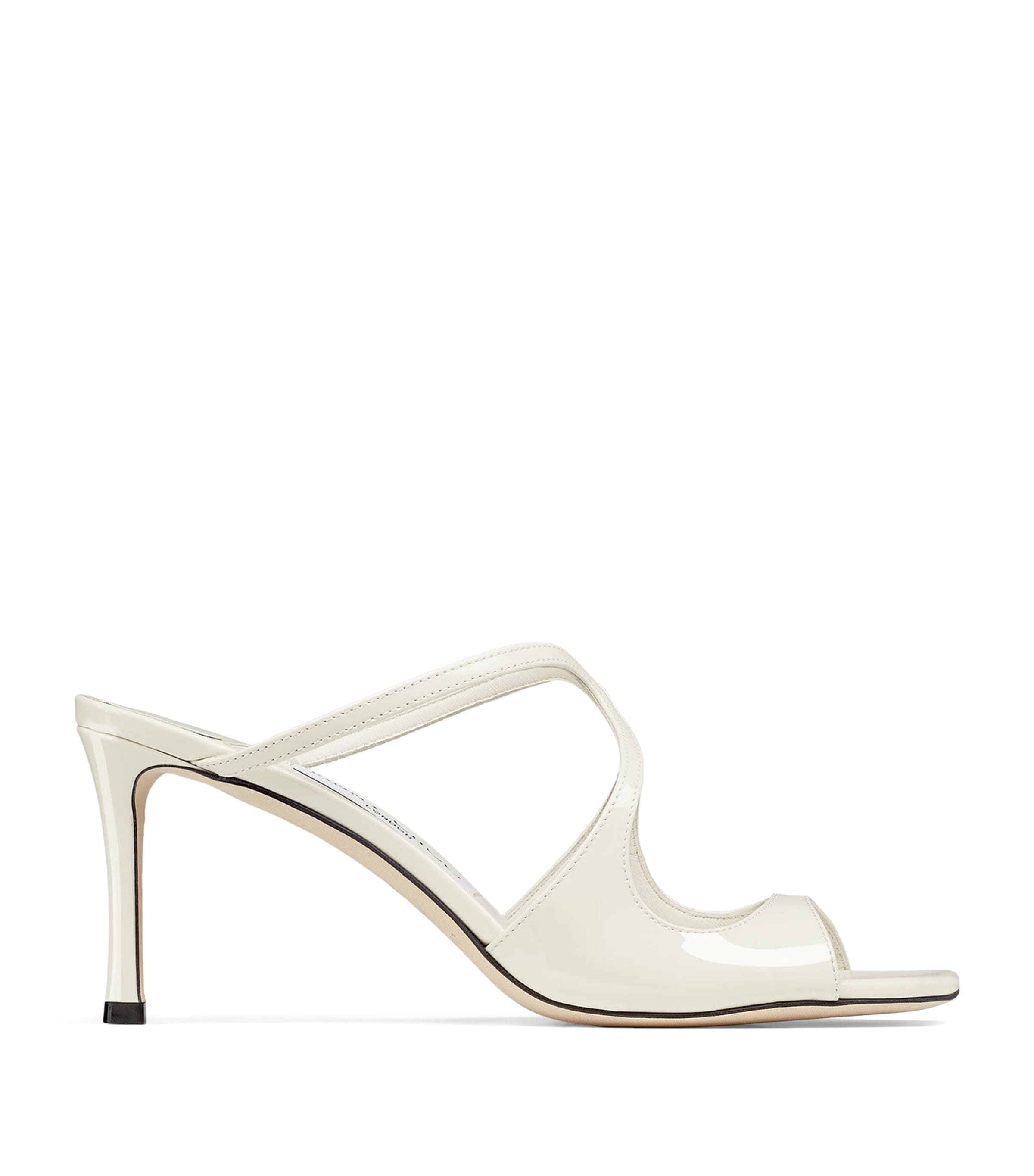 JIMMY CHOO ANISE 75 PATENT LEATHER SANDALS 