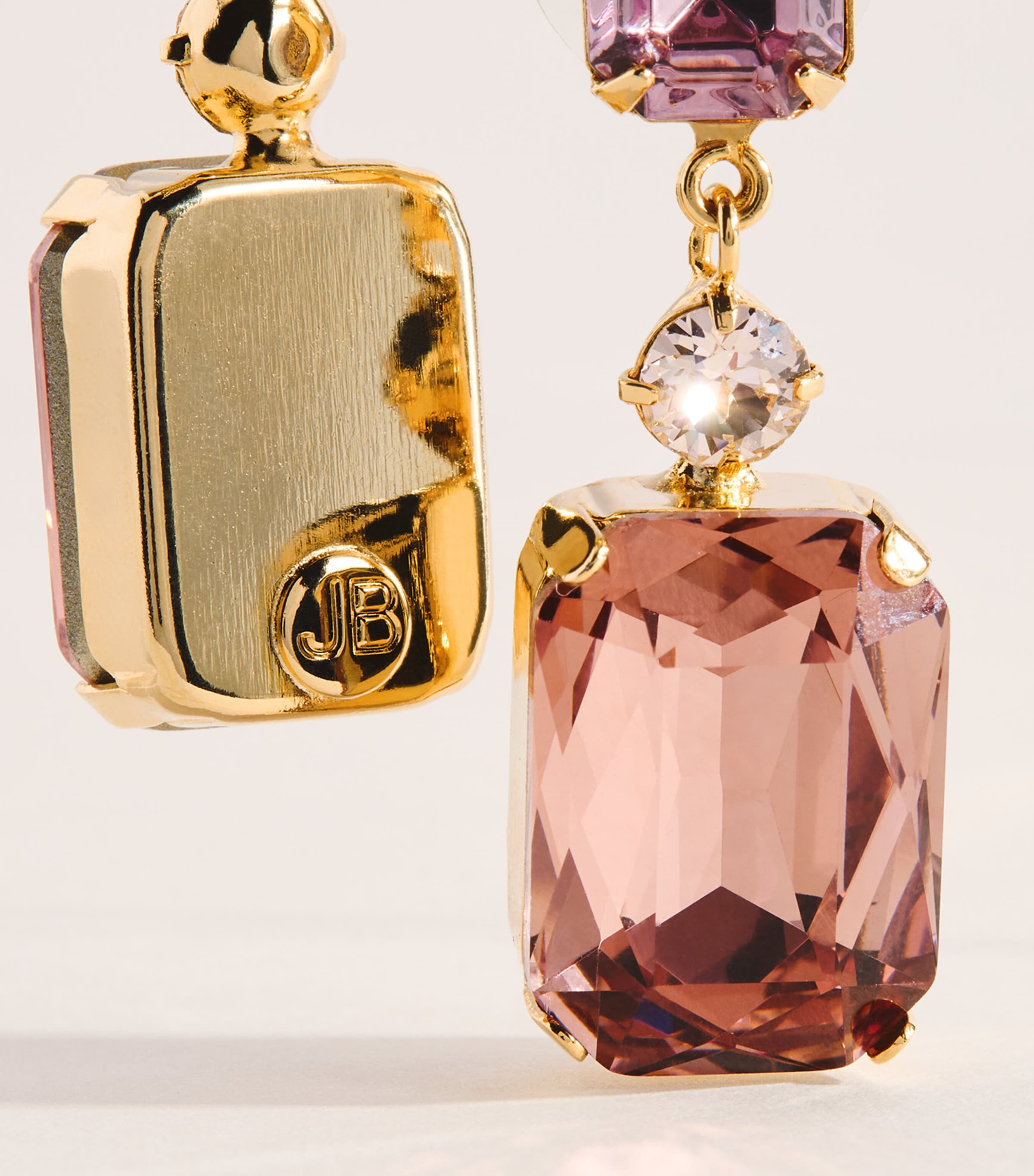 Jennifer Behr Yellow Gold-Plated Justine Drop Earrings Vintage Rose Image 4