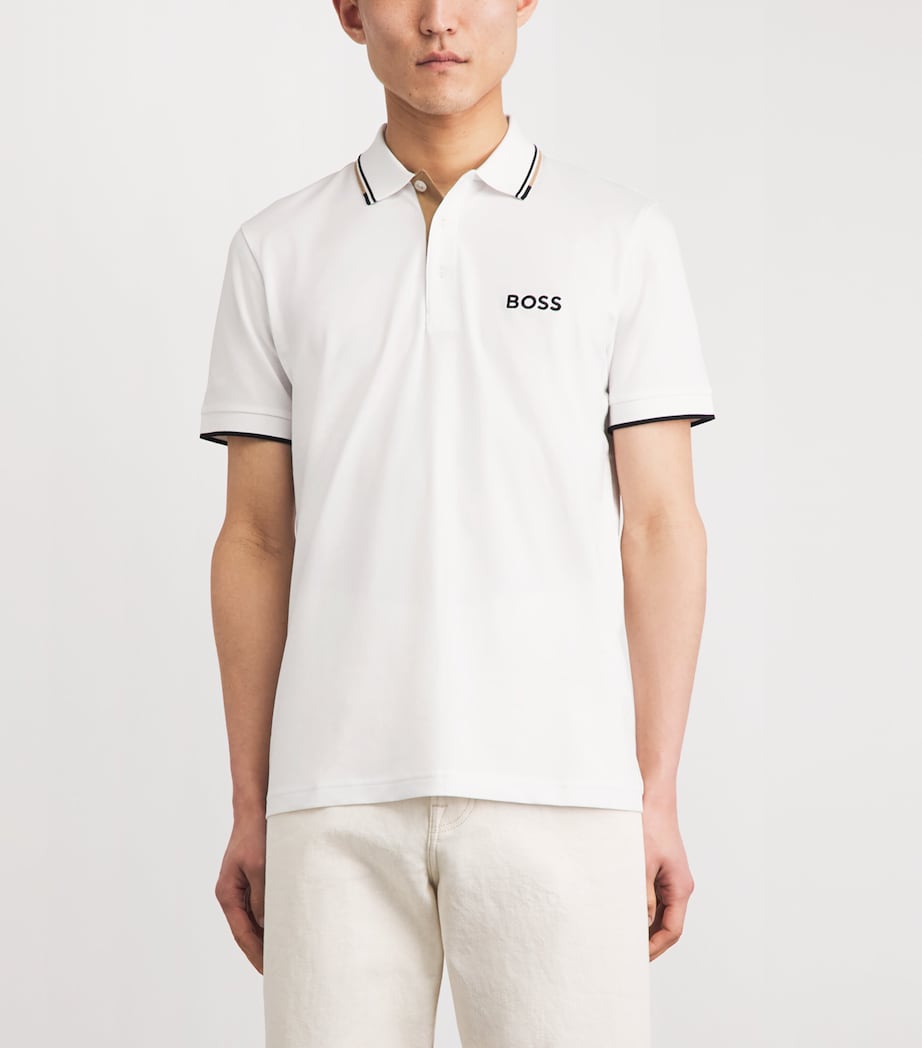 BOSS Mens Paddy Polo Shirt Natural Image 4