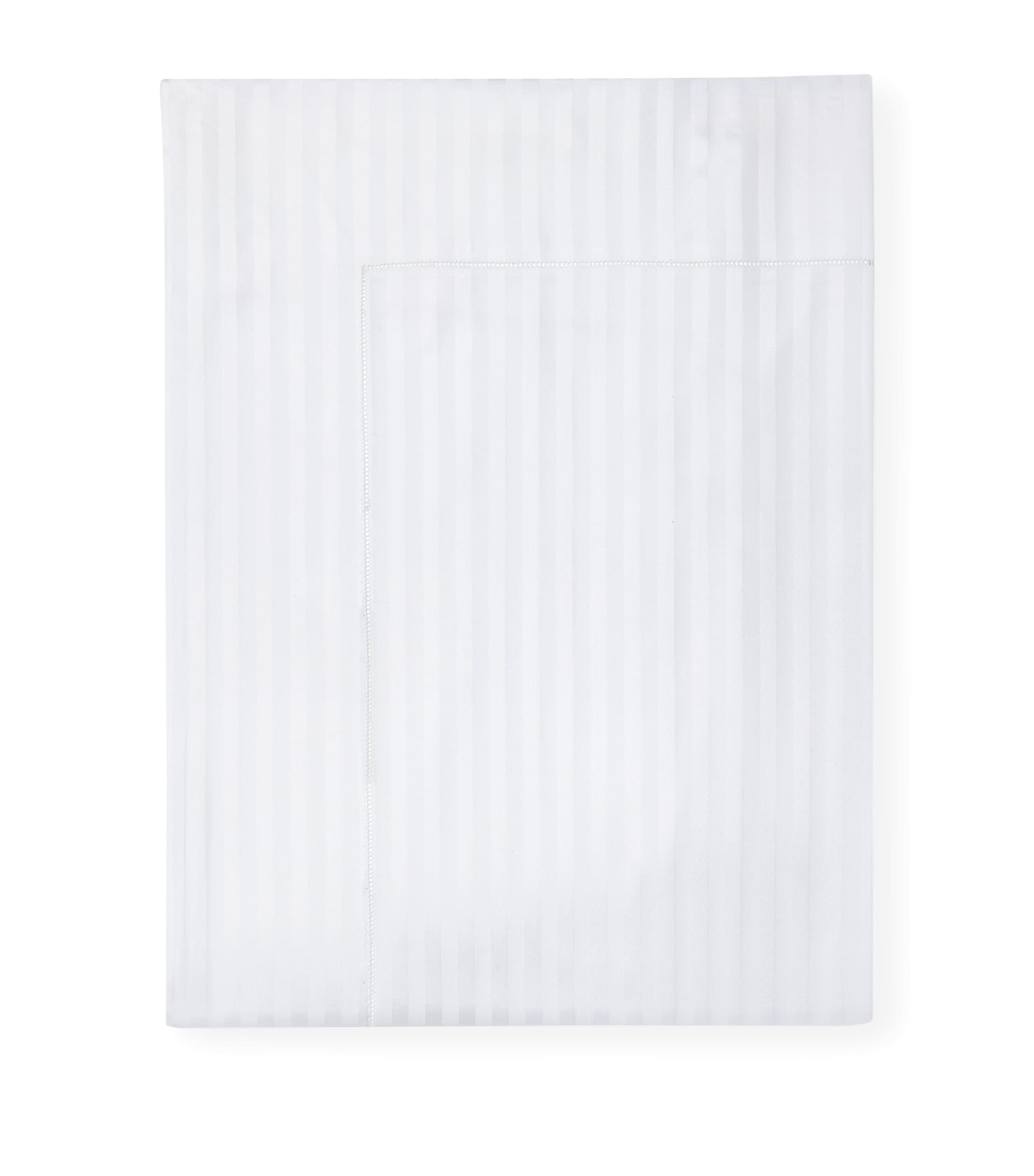 Pratesi Raso Rigato Super King Flat Sheet In White