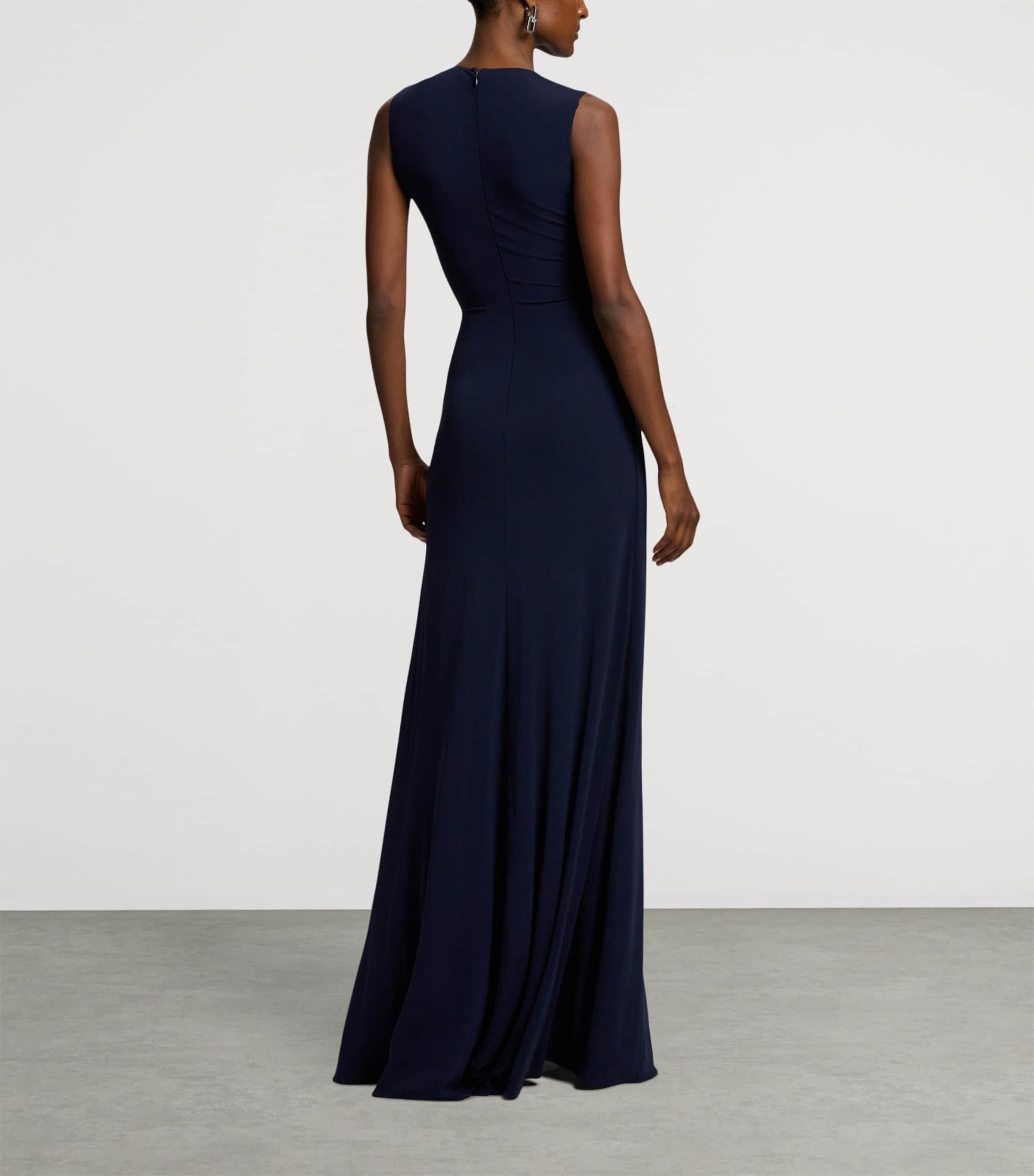 Pleated Zach Maxi Dress NAVY-410 Image 7