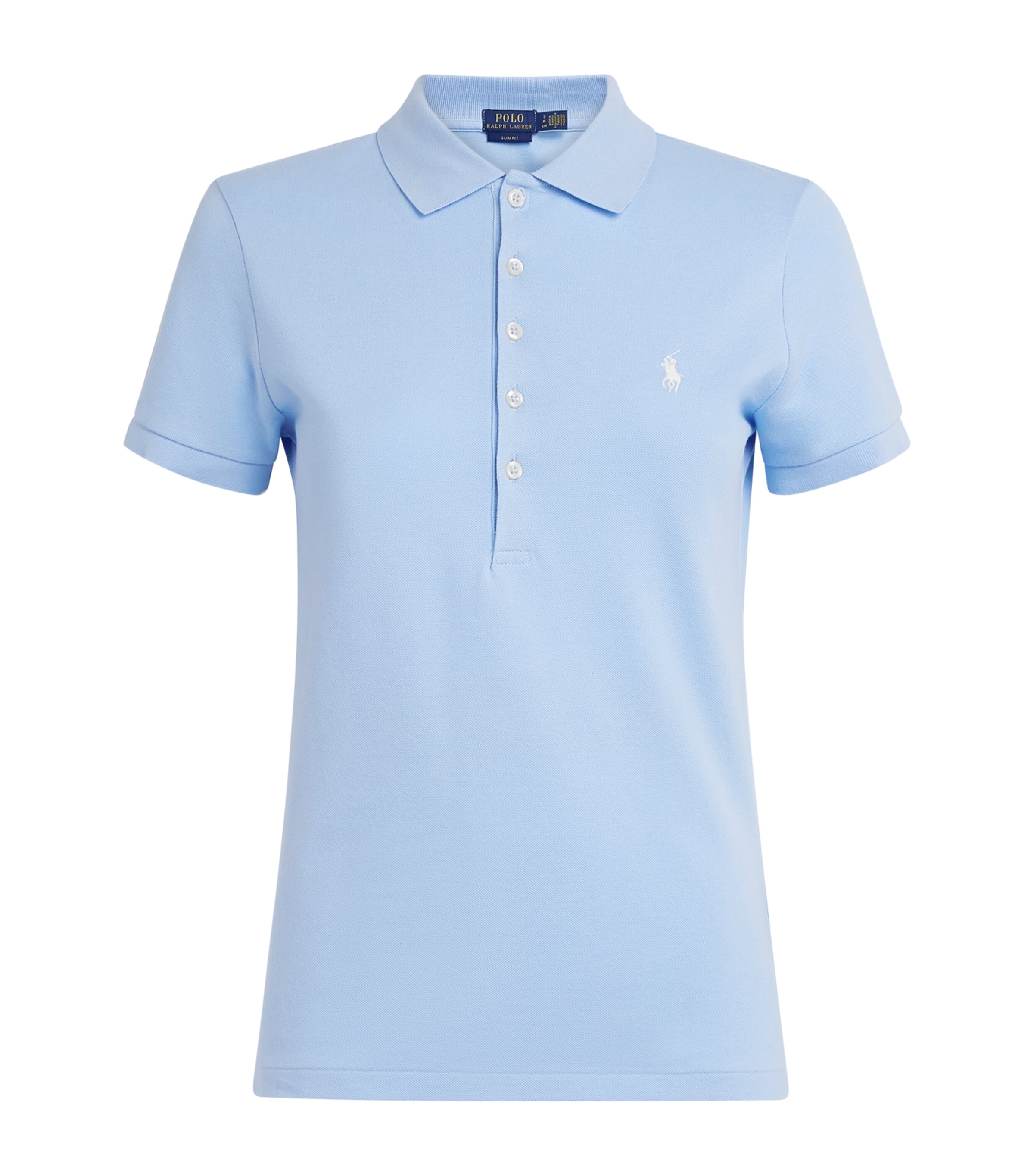 Polo Ralph Lauren Womens Cotton Slim Polo Shirt Office Image 1