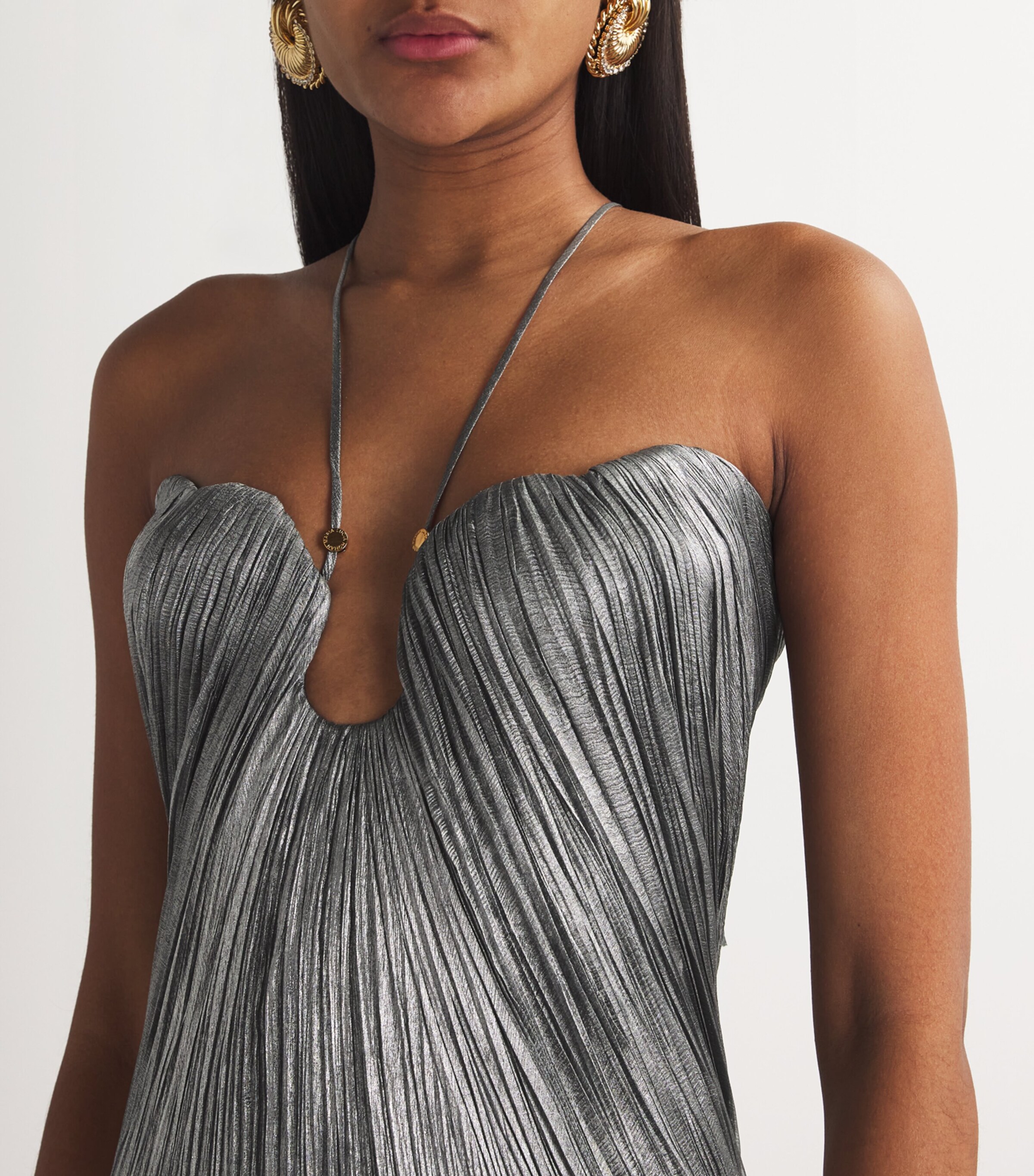 Maria Lucia Hohan Metallic Raisa Gown | Harrods UK