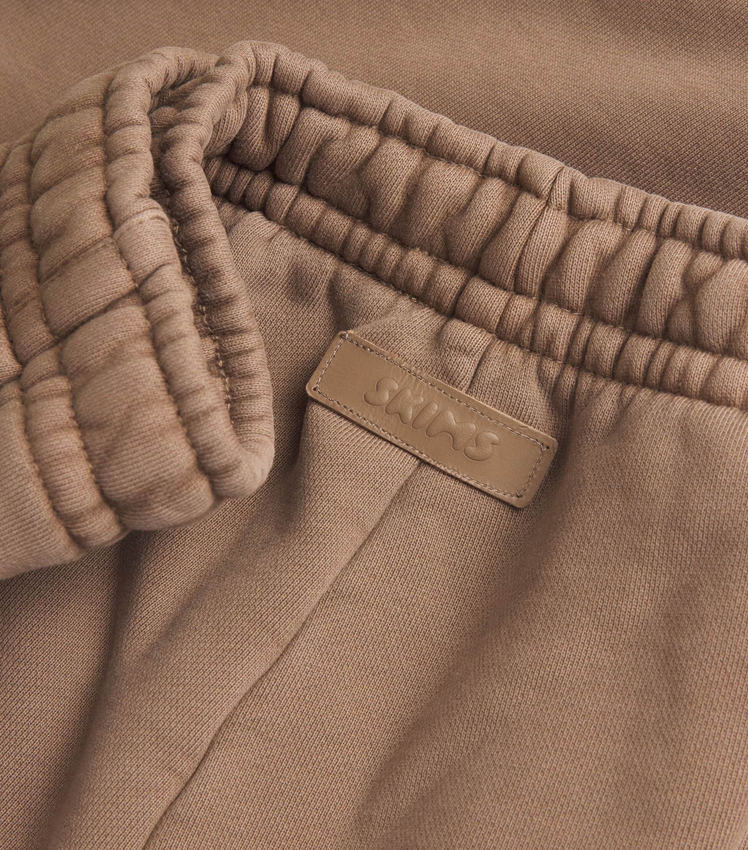 Cotton Fleece Cuffed Sweatpants TRUFFLE Image 5