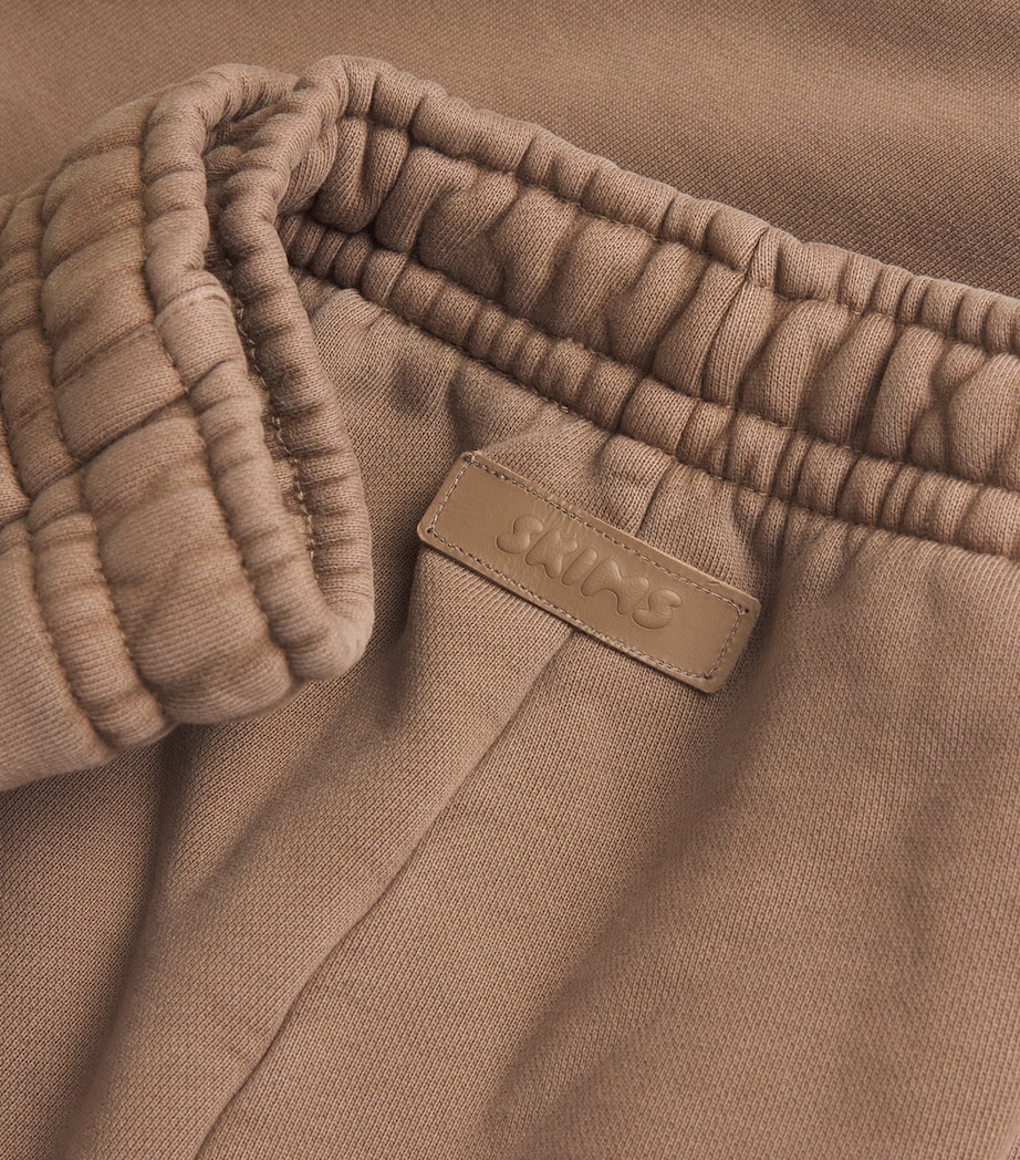 Cotton Fleece Cuffed Sweatpants TRUFFLE Image 5