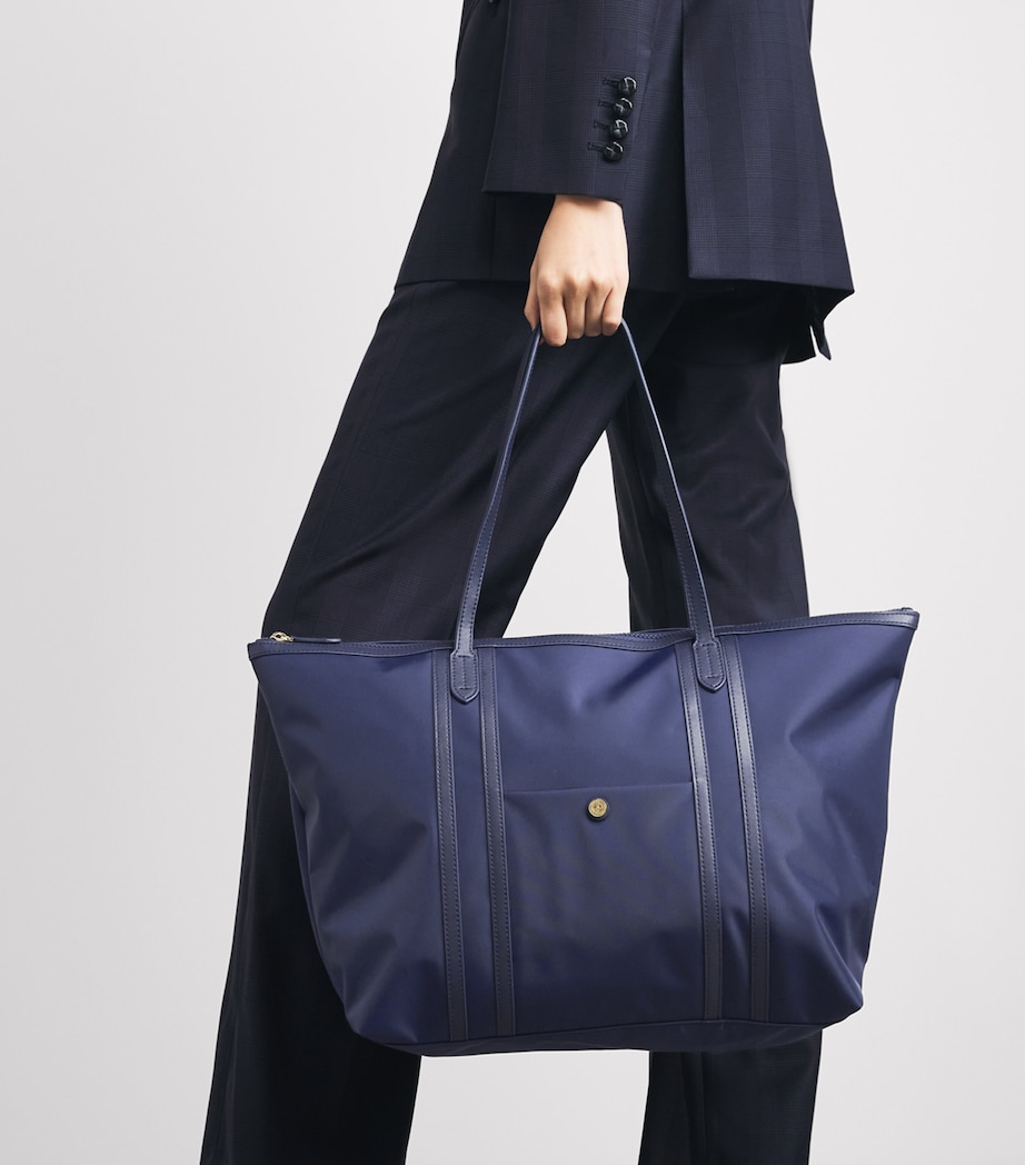 Harrods Nylon Jetsetter Tote Bag Navy Image 4