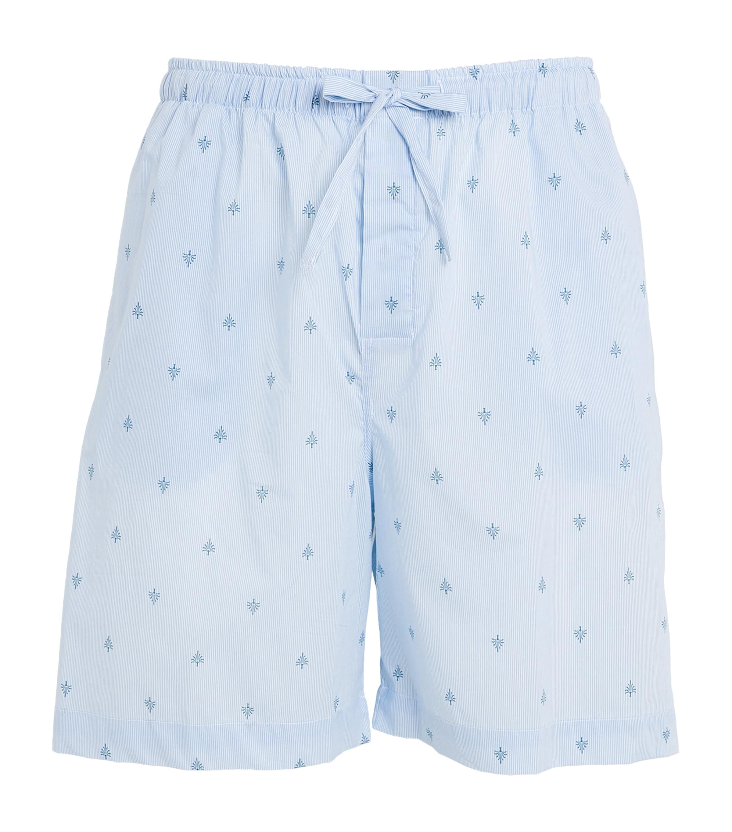 Derek Rose Cotton Nelson Shorts In Blue