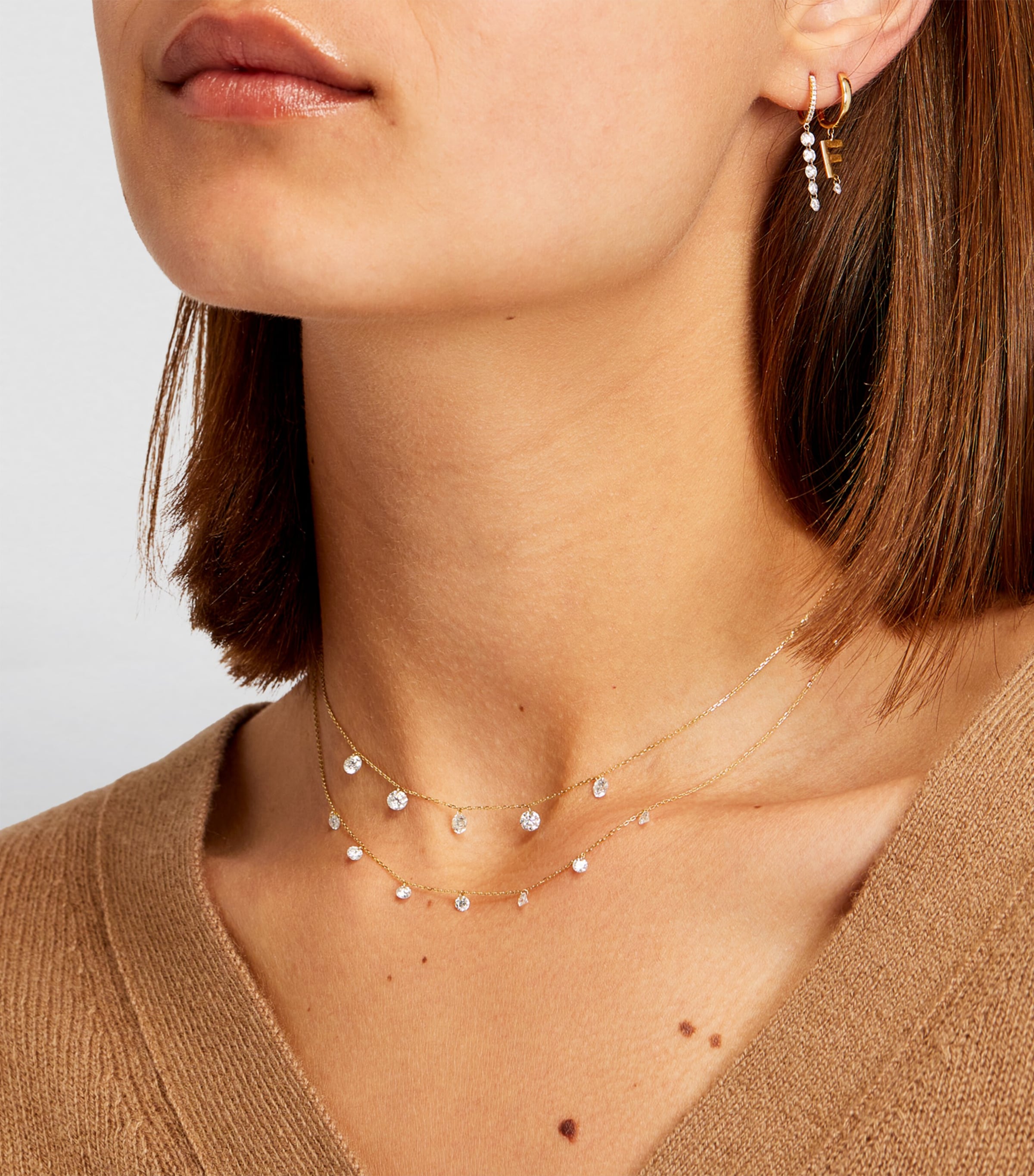 Yellow Gold and Diamond 5-Stone Danaé Necklace GOLD Image 3