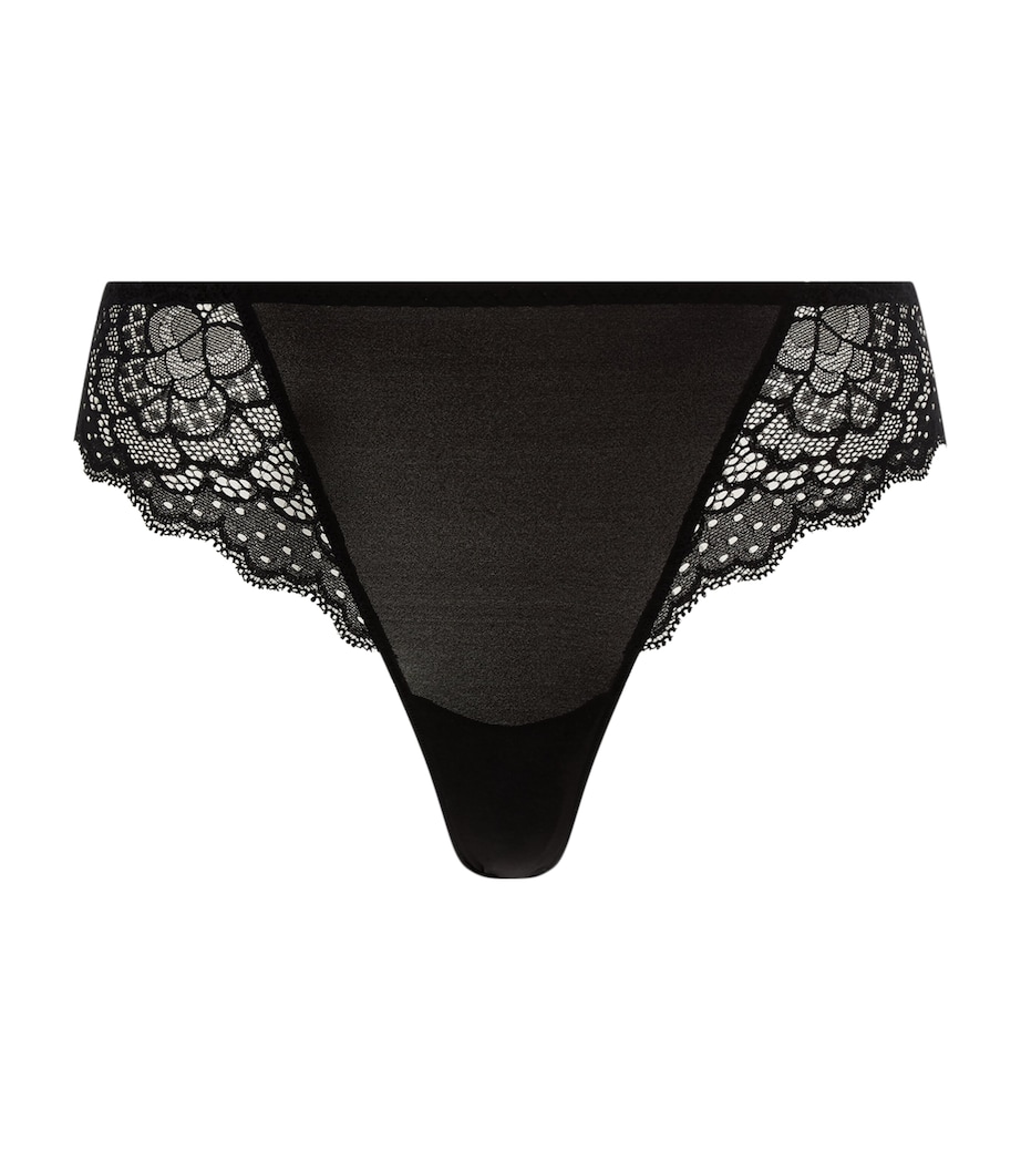 Floral Lace Thong 015 NOIR Image 1
