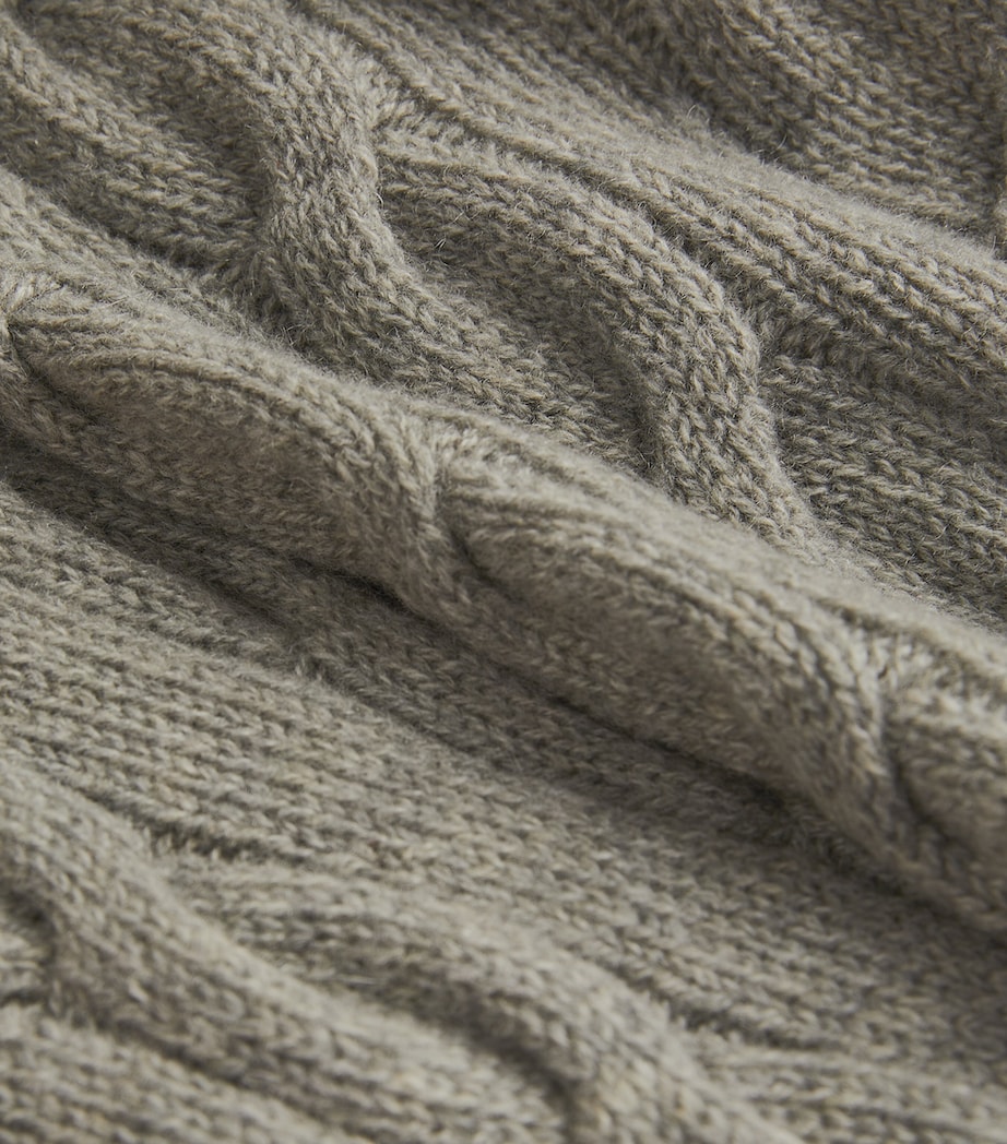 Cashmere Cable-Knit Sweater LT GREY Image 5
