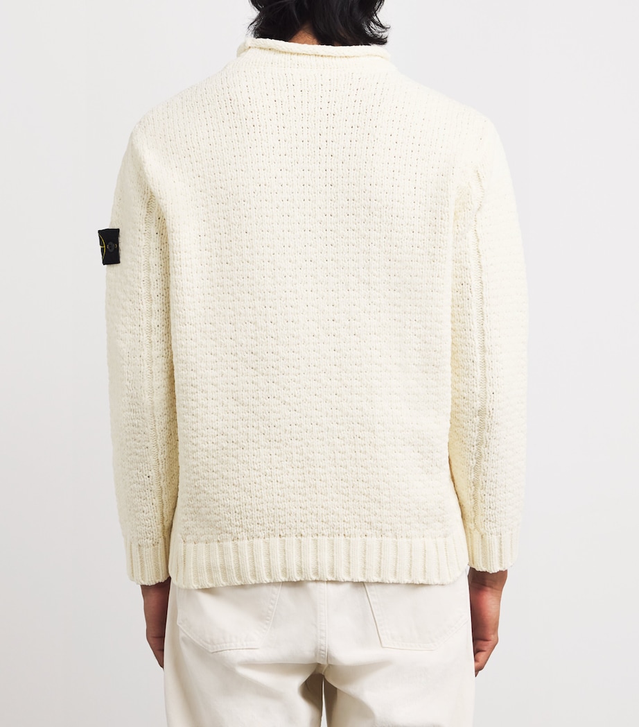 Cable-Knit Rollneck Sweater V0093 Image 4