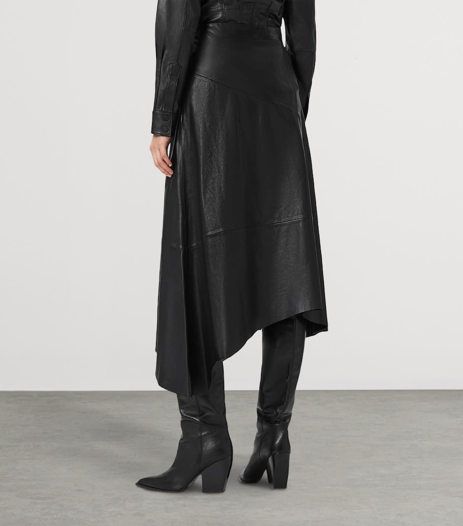 Gia Lea Leather Skirt BLACK Image 6