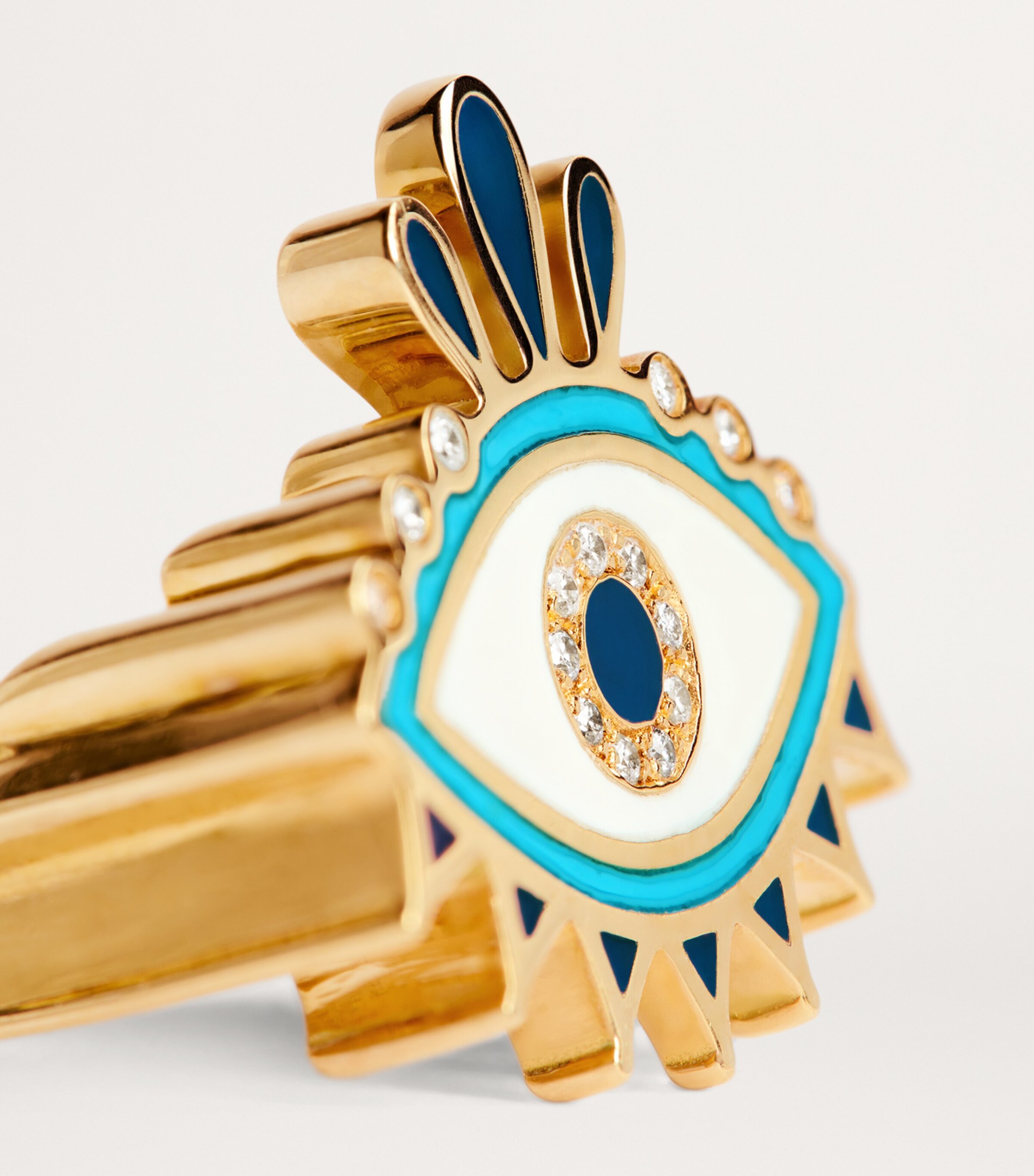 L'ATELIER NAWBAR Yellow Gold, Diamond and Enamel Amulets of Light Ring Yellow Gold Image 6