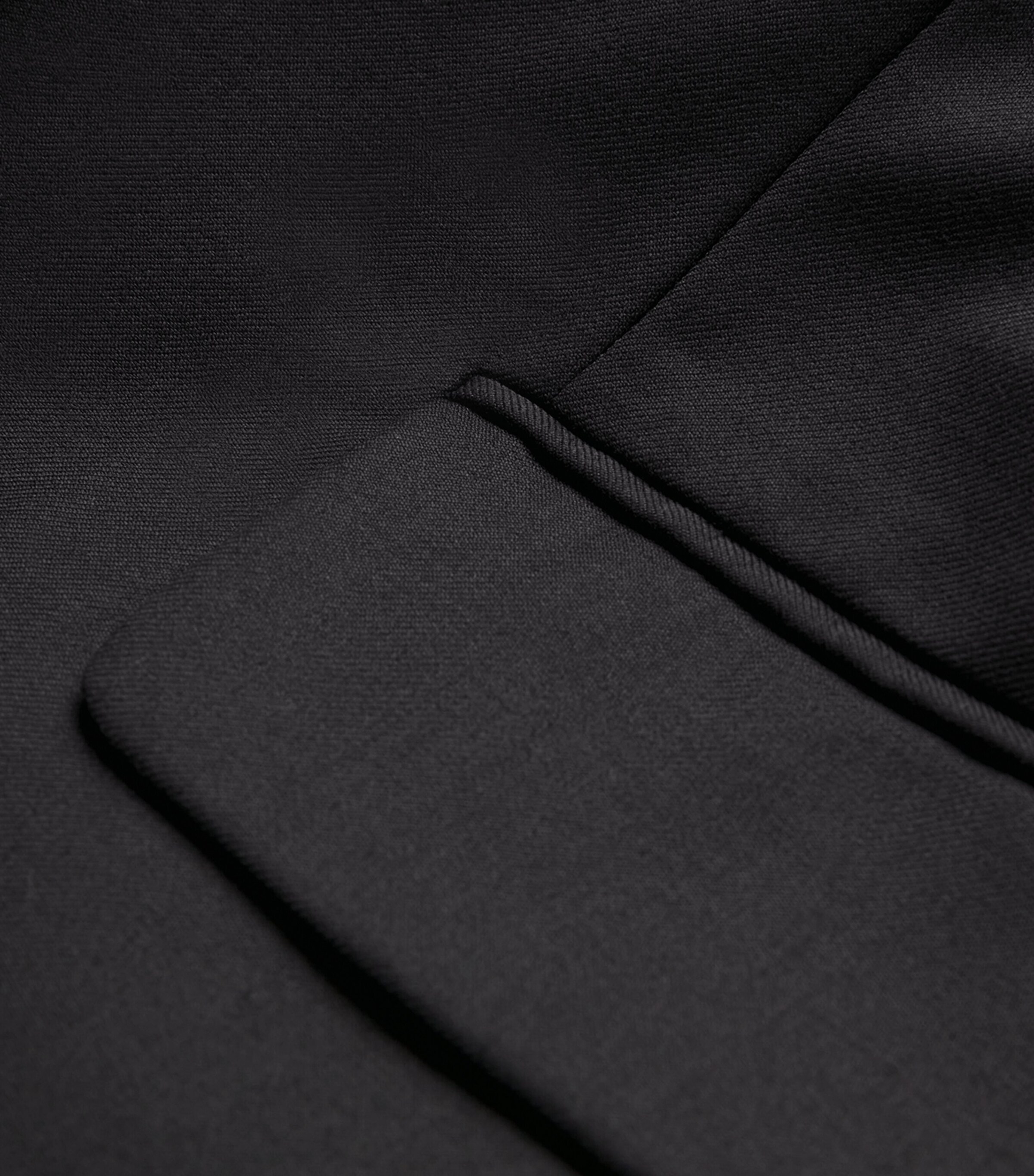 Wool Single-Breasted Blazer BLACK Image 5