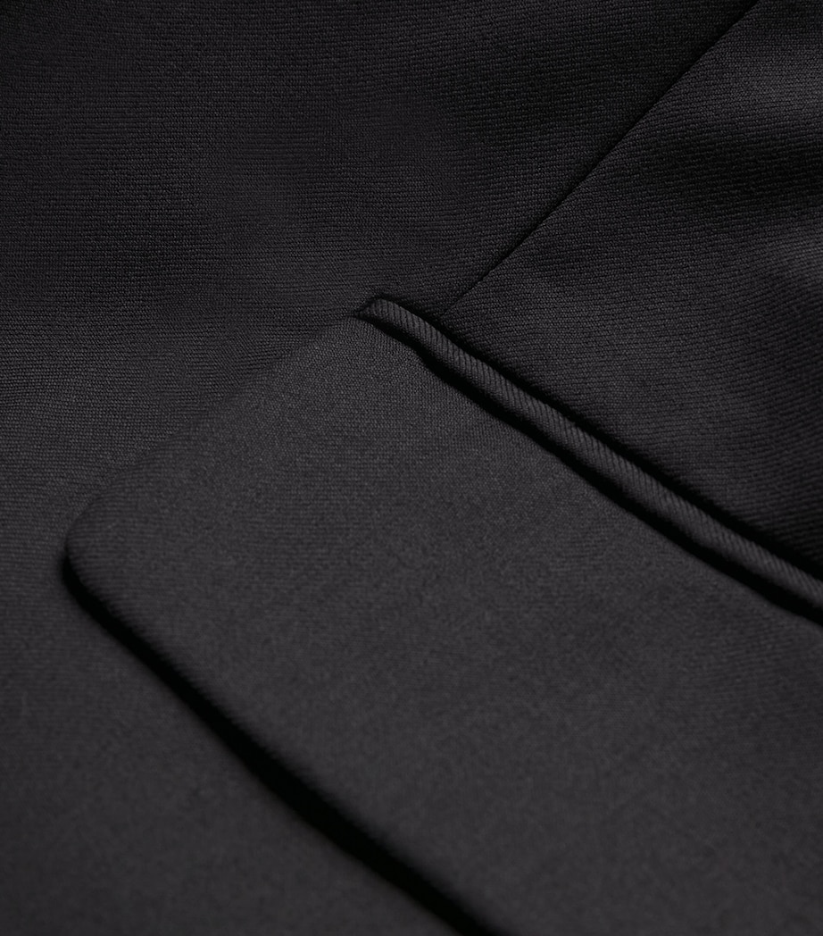 Wool Single-Breasted Blazer BLACK Image 5