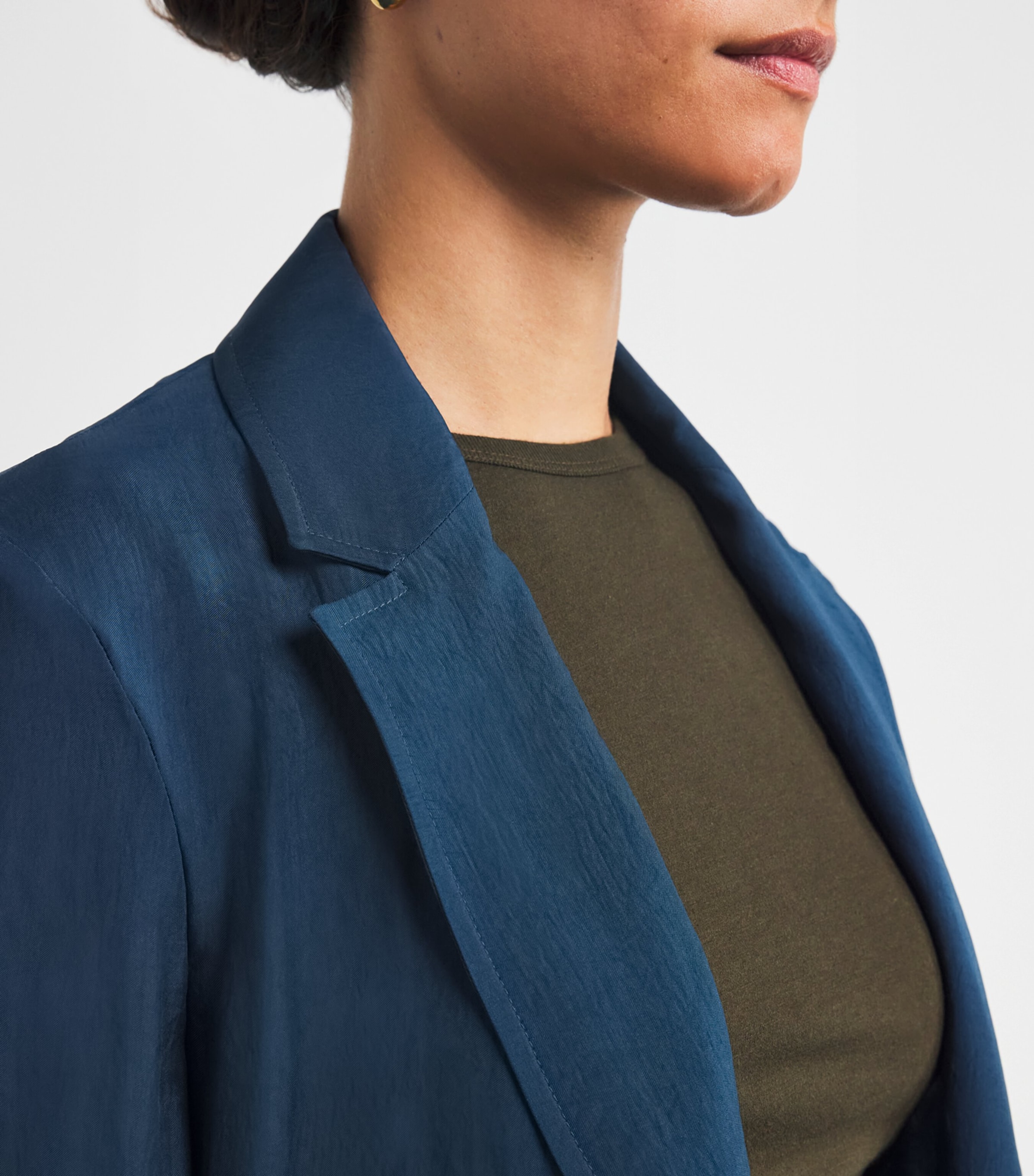 Crinkled Twill Blazer NAVY Image 6