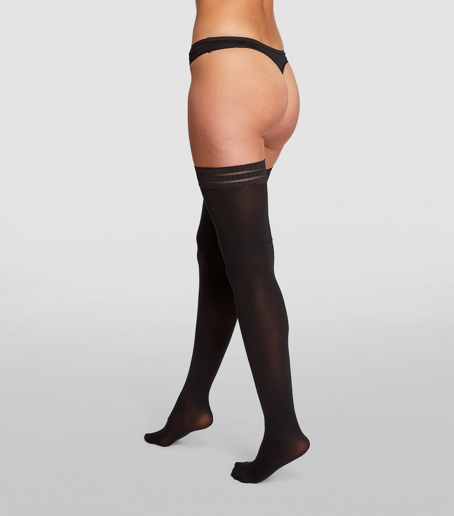 Pure Matt 50 Hold-Up Stockings 3009 BLACK Image 2