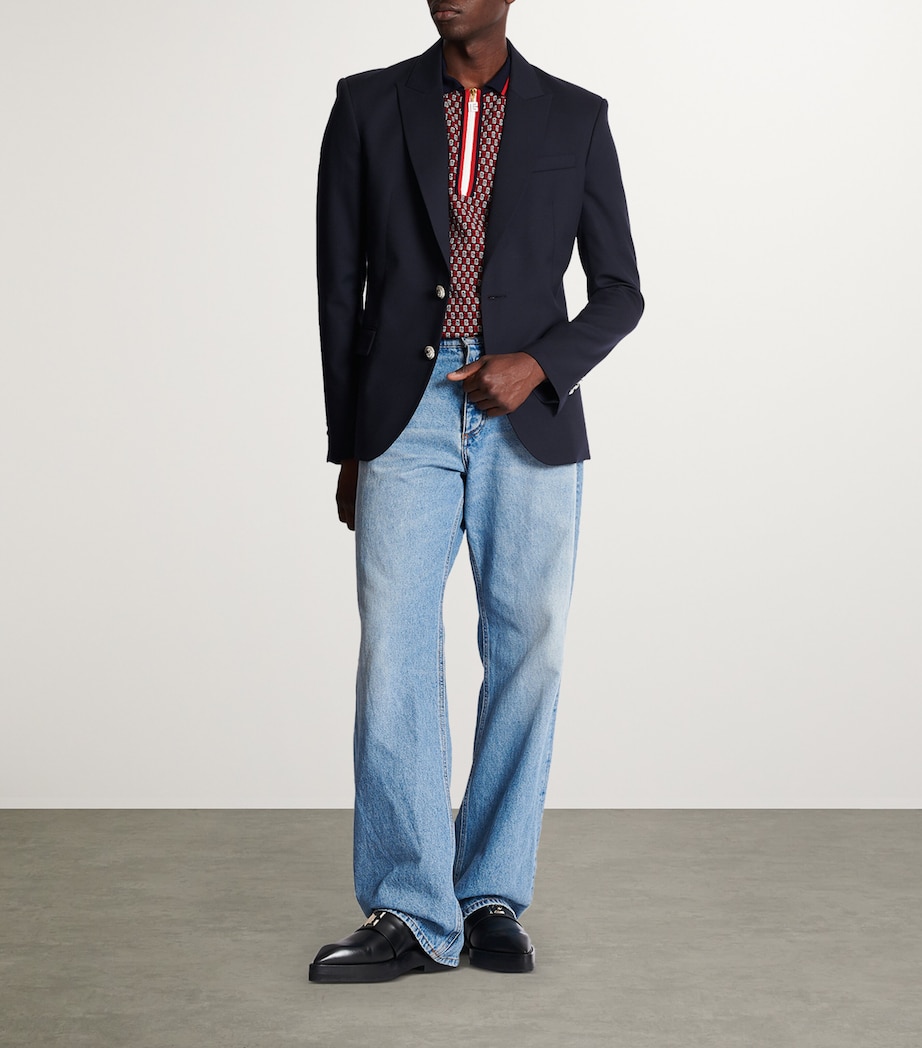 Wool Single-Breasted Blazer 6UB MARINE Image 3