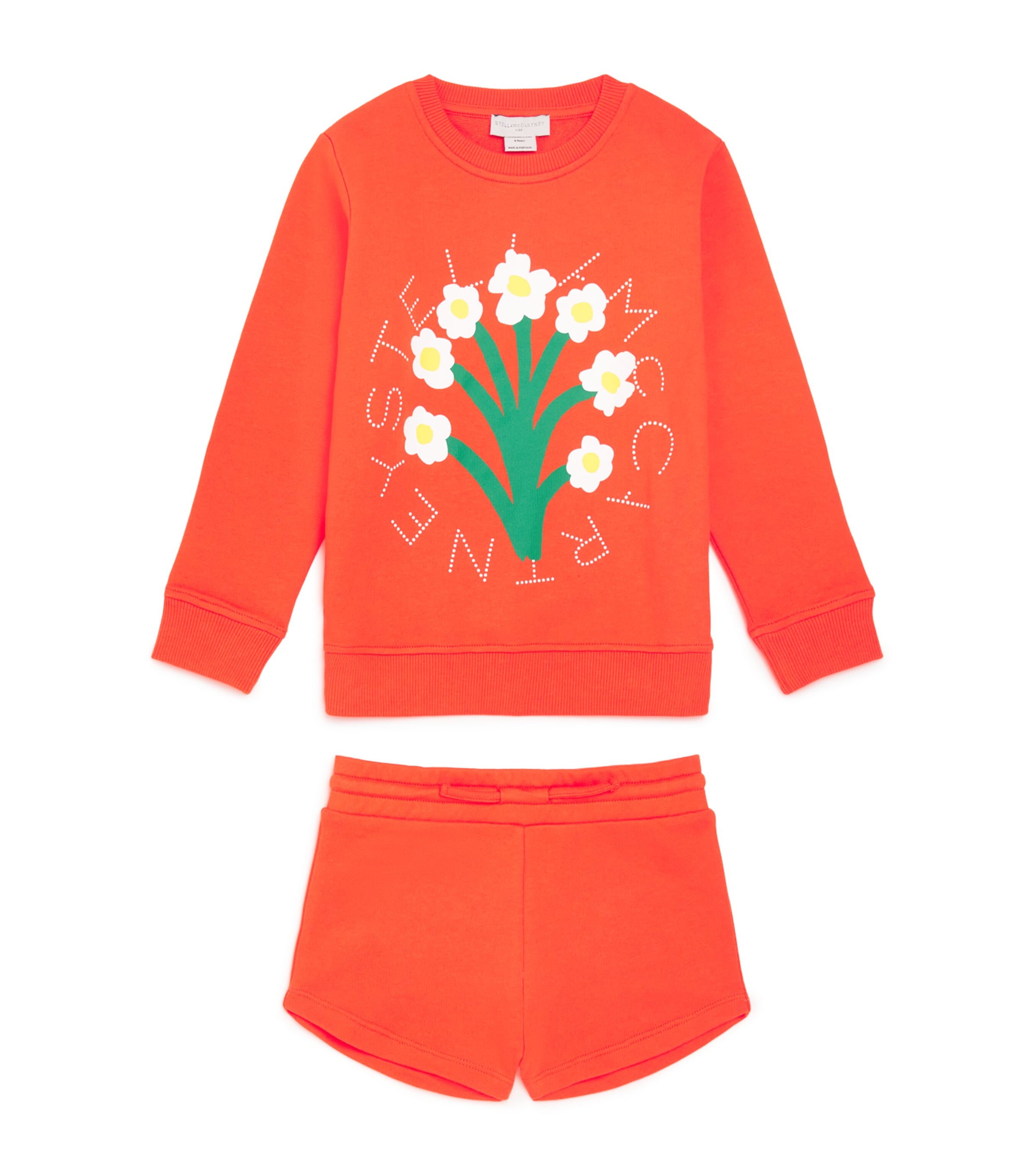 Cotton Fleece Daisy Tracksuit (2-14 Years) 426RED Image 1