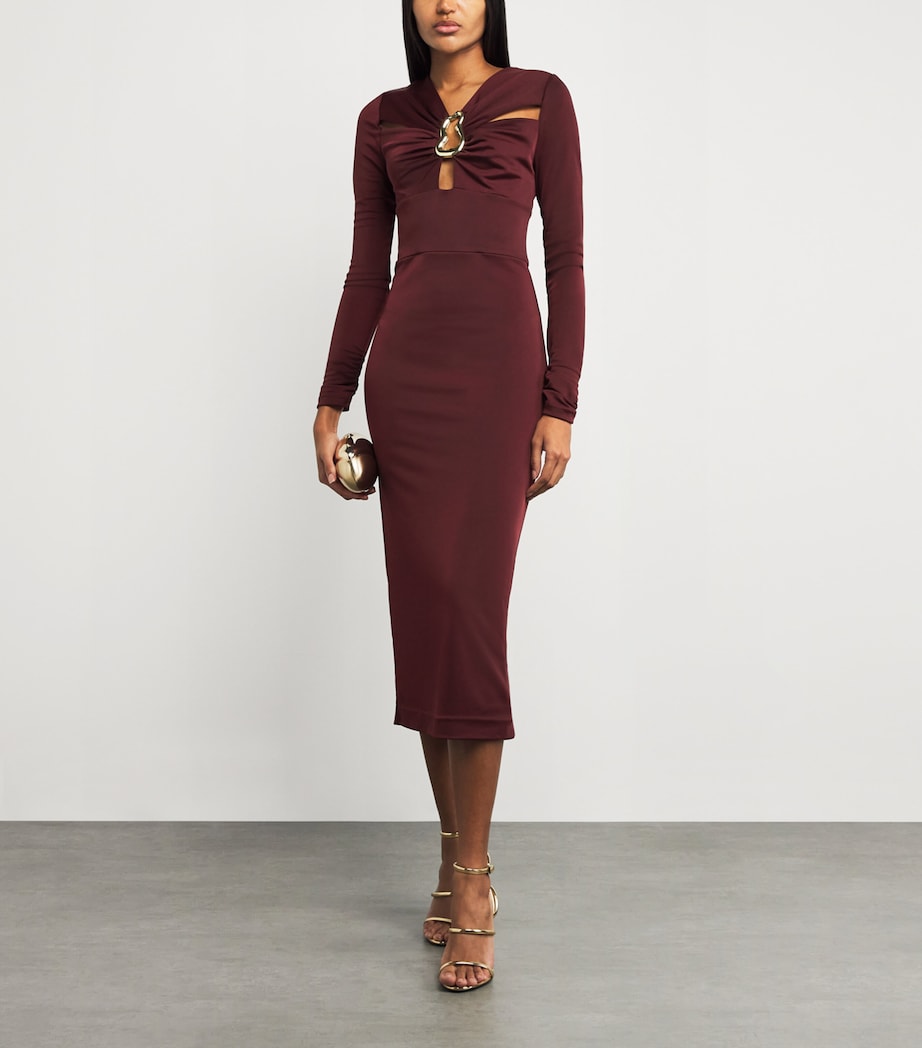 Jersey Mischa Midi Dress WINE Image 2