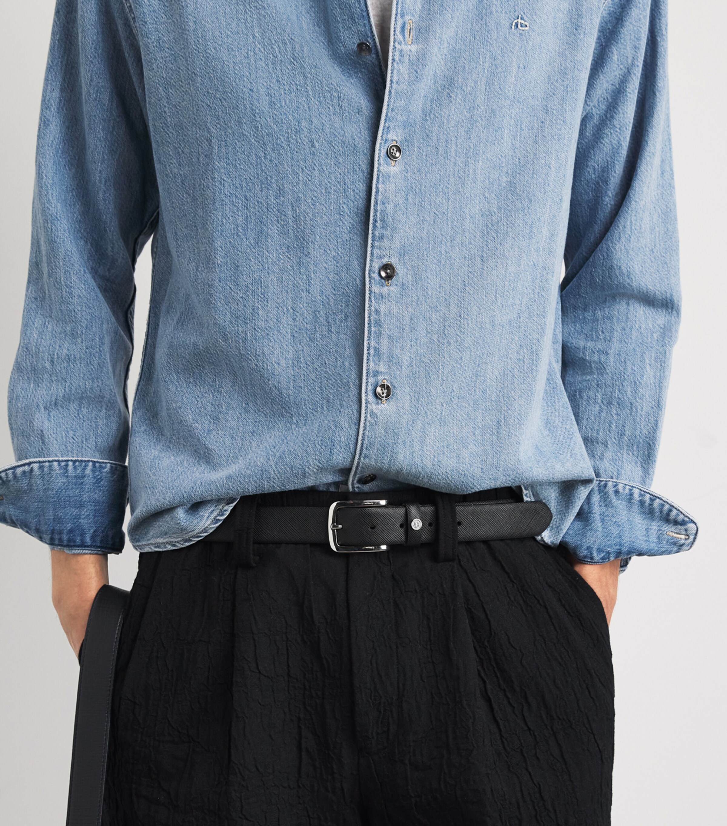 Rag & Bone Mens Cotton-Lyocell Denim Shirt Conrad Image 6