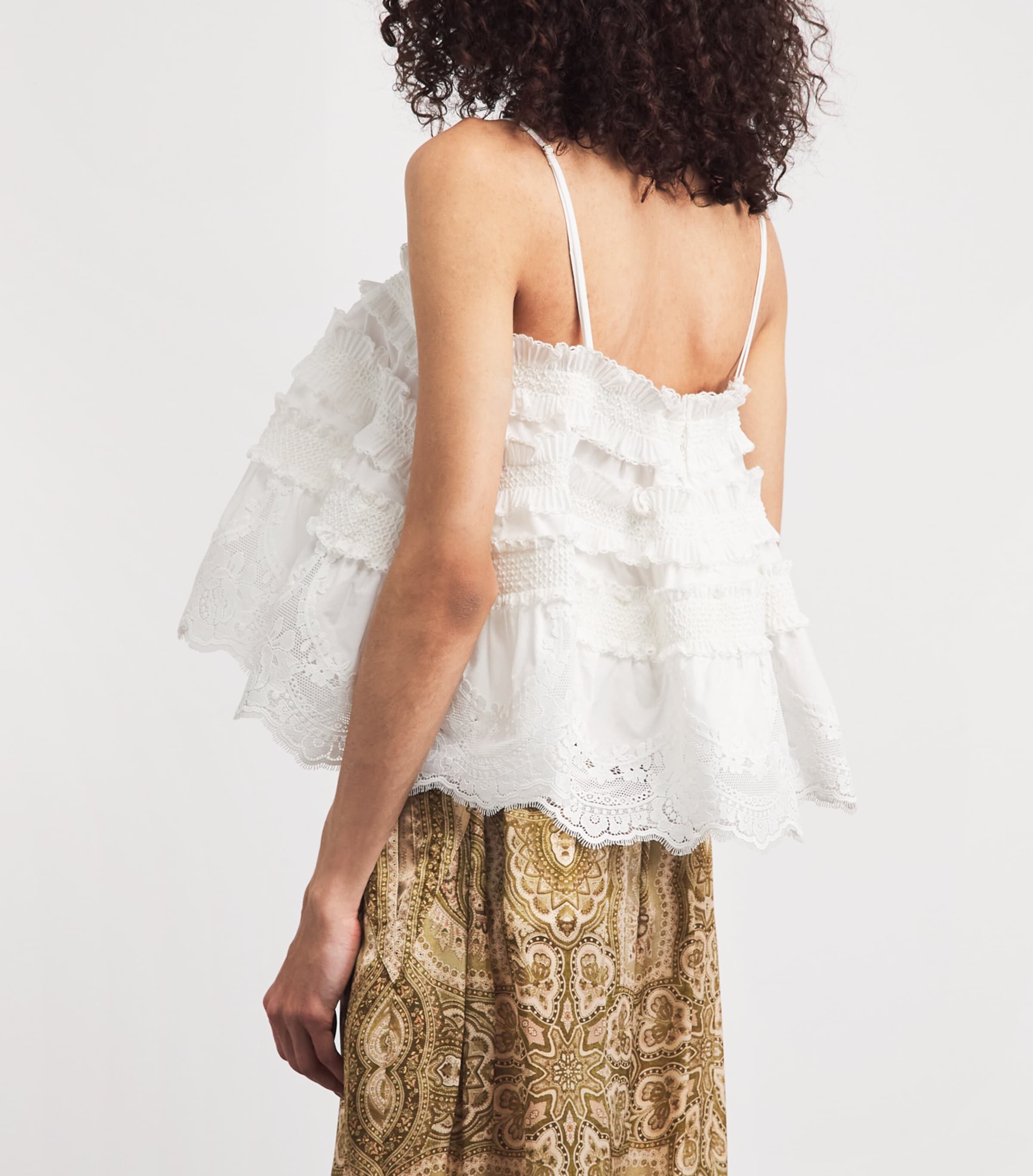 Zimmermann Womens Cotton Alchemy Shirred Bandeau Top Ivory Image 5