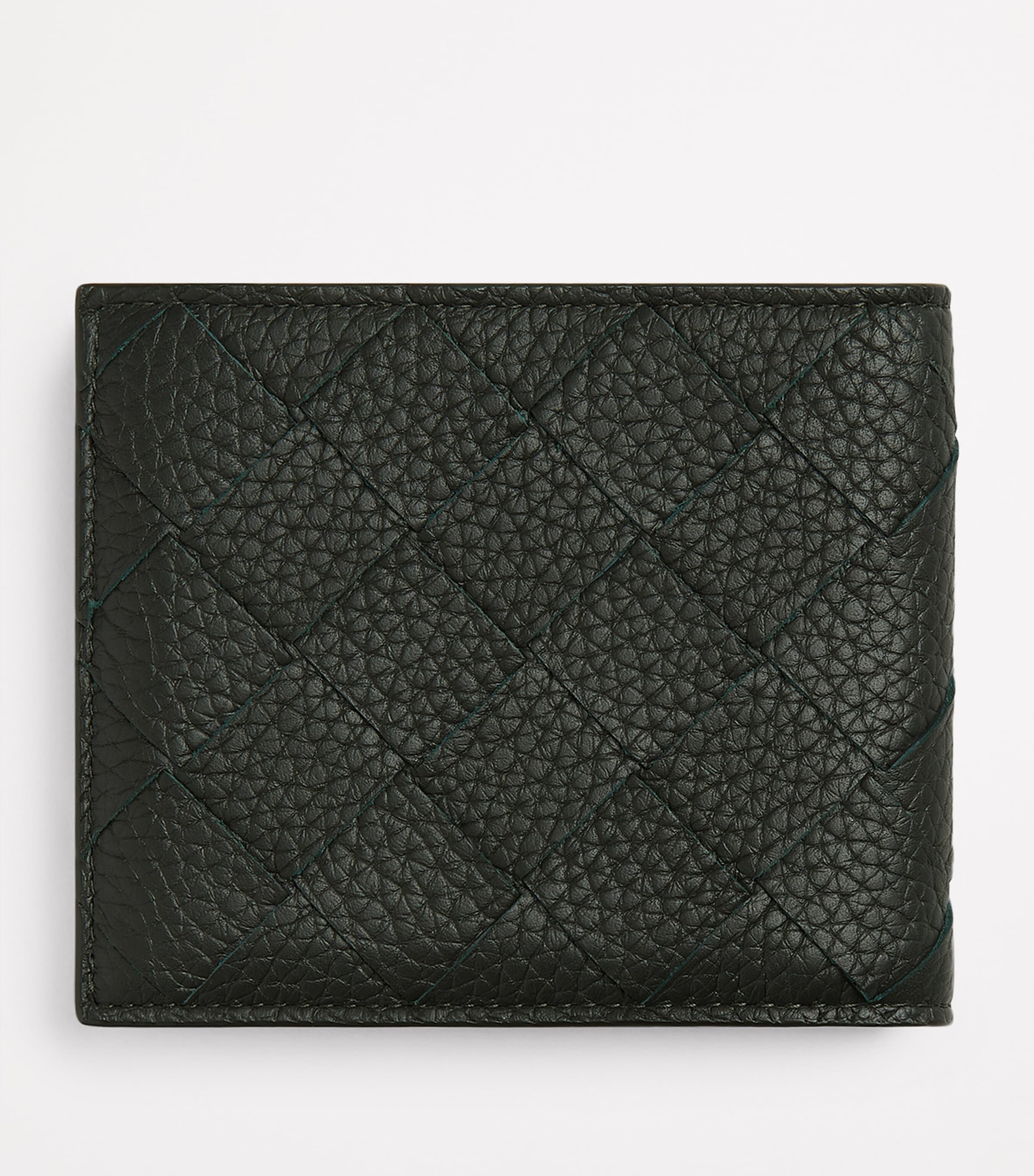 Grained Leather Intrecciato Bifold Wallet 3350 Image 3